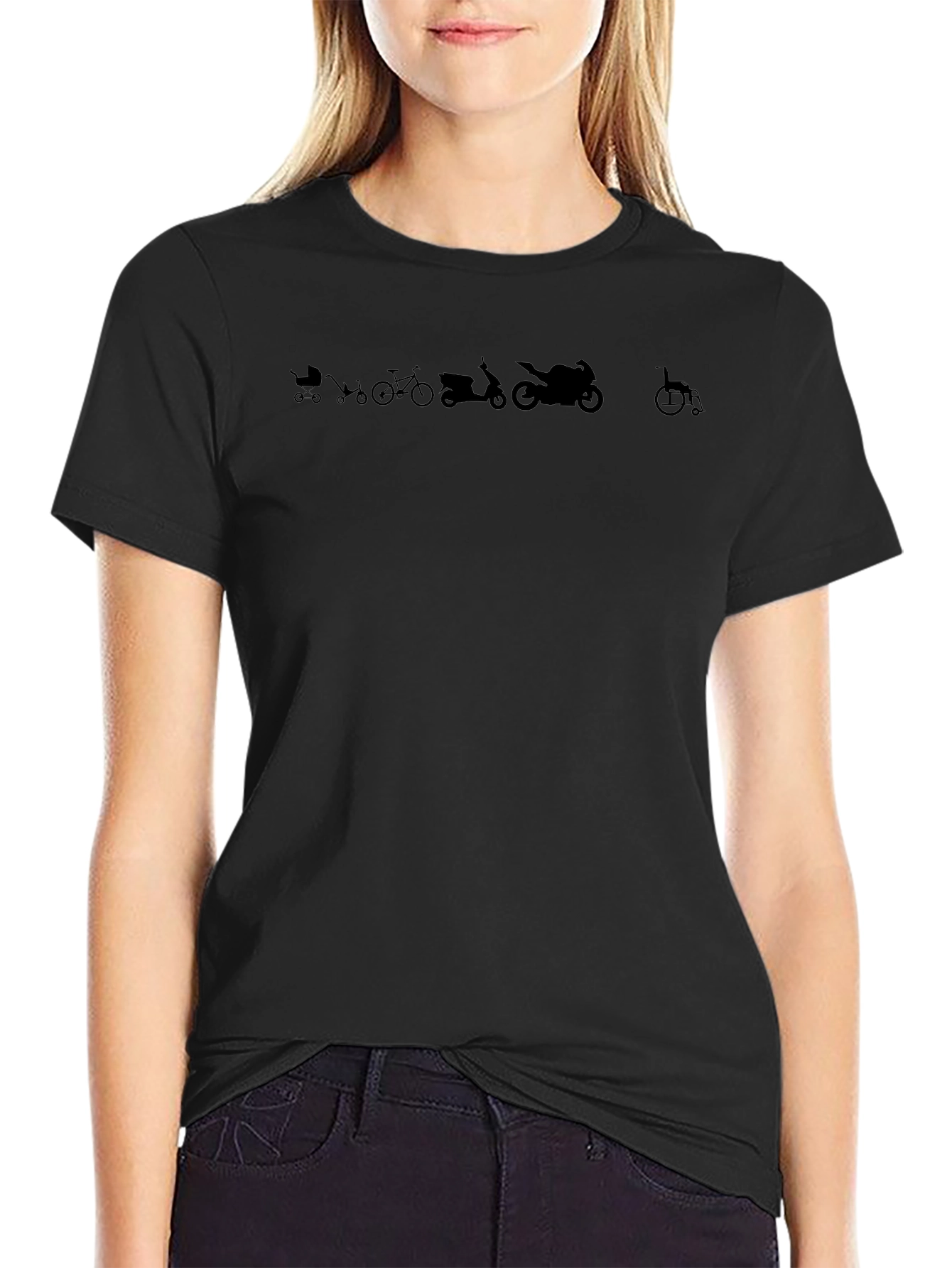 Evolution of Wheels Black T-Shirt