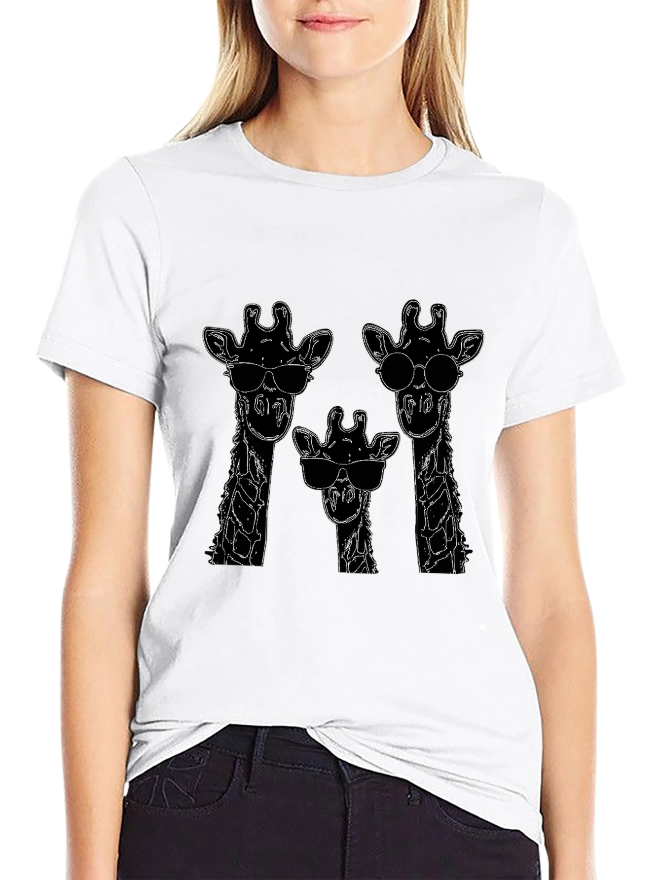 Cool Giraffe Crewneck T-Shirt