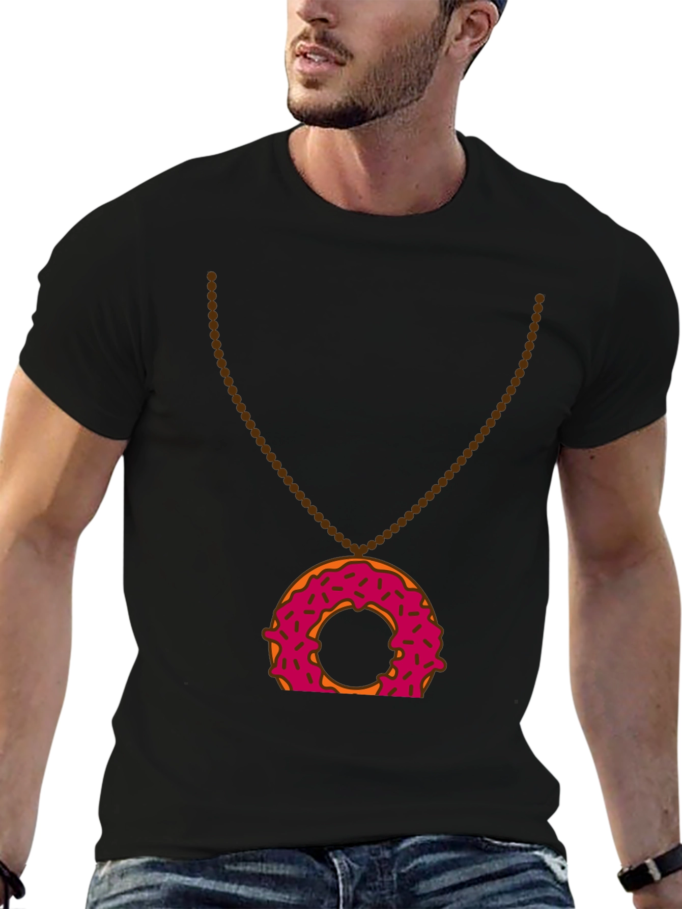 Donut Pendant T-Shirt - Sweet Treat Style