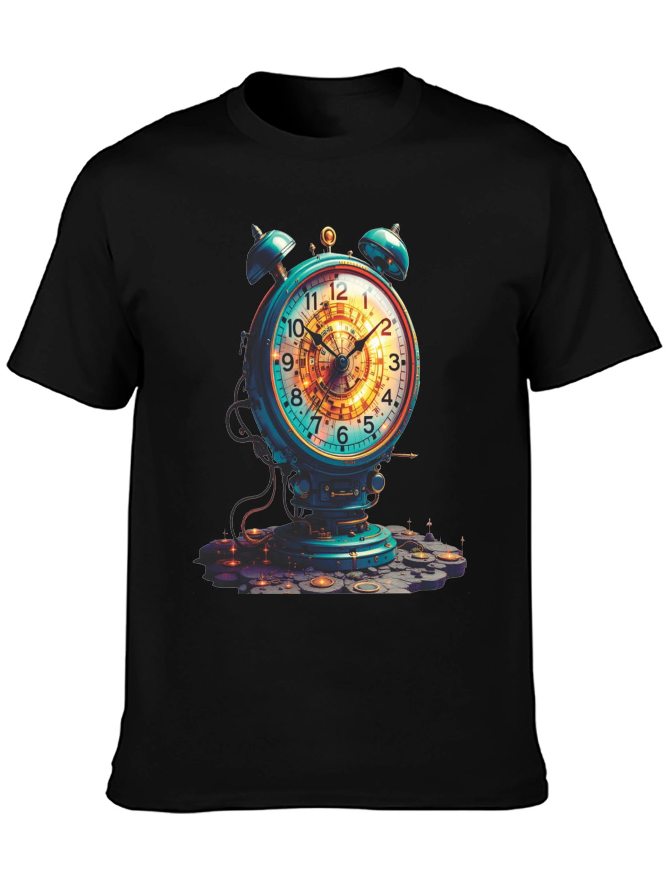 Steampunk Alarm Clock Graphic Tee