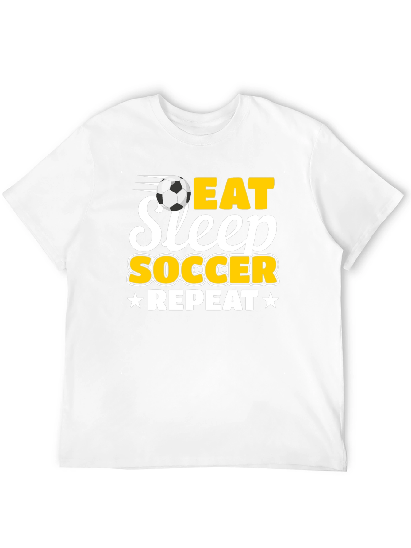 Eat Sleep Soccer Repeat Black T-Shirt