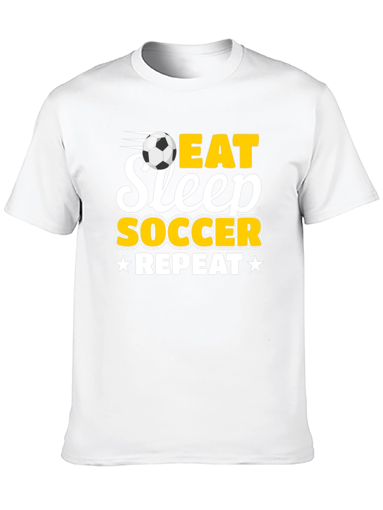 Eat Sleep Soccer Repeat Black T-Shirt