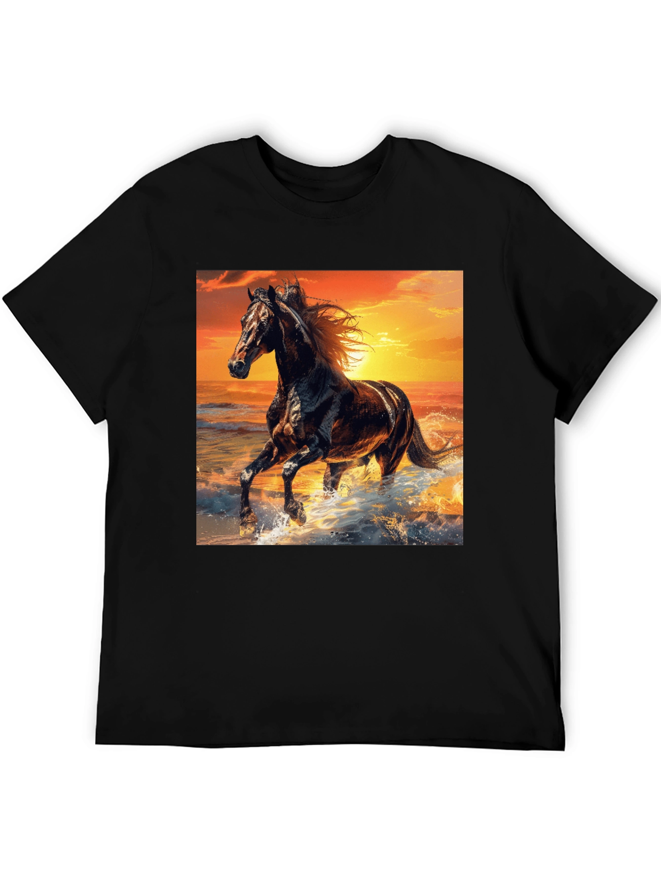 Majestic Horse Sunset Graphic Tee