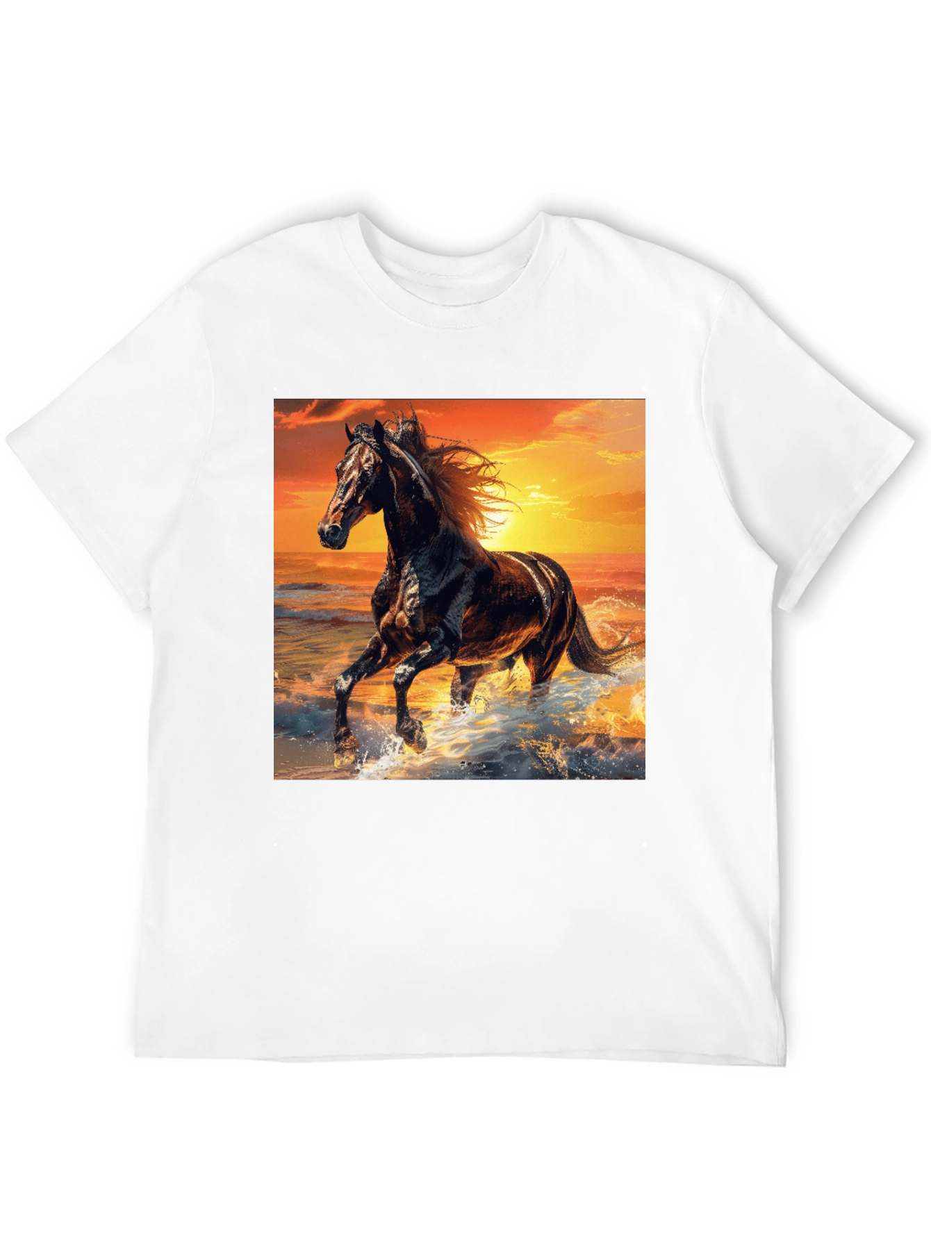 Majestic Horse Sunset Graphic Tee