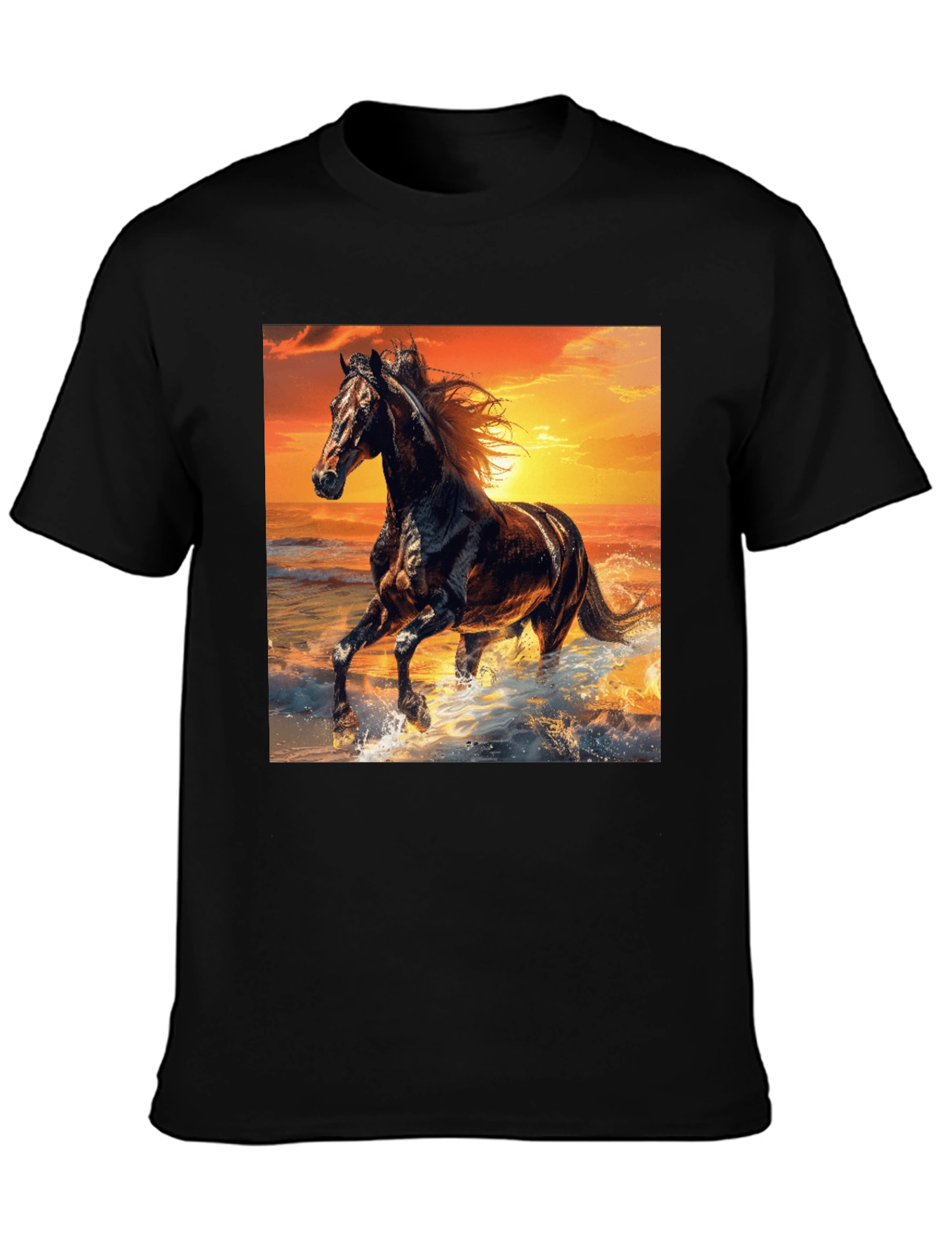 Majestic Horse Sunset Graphic Tee