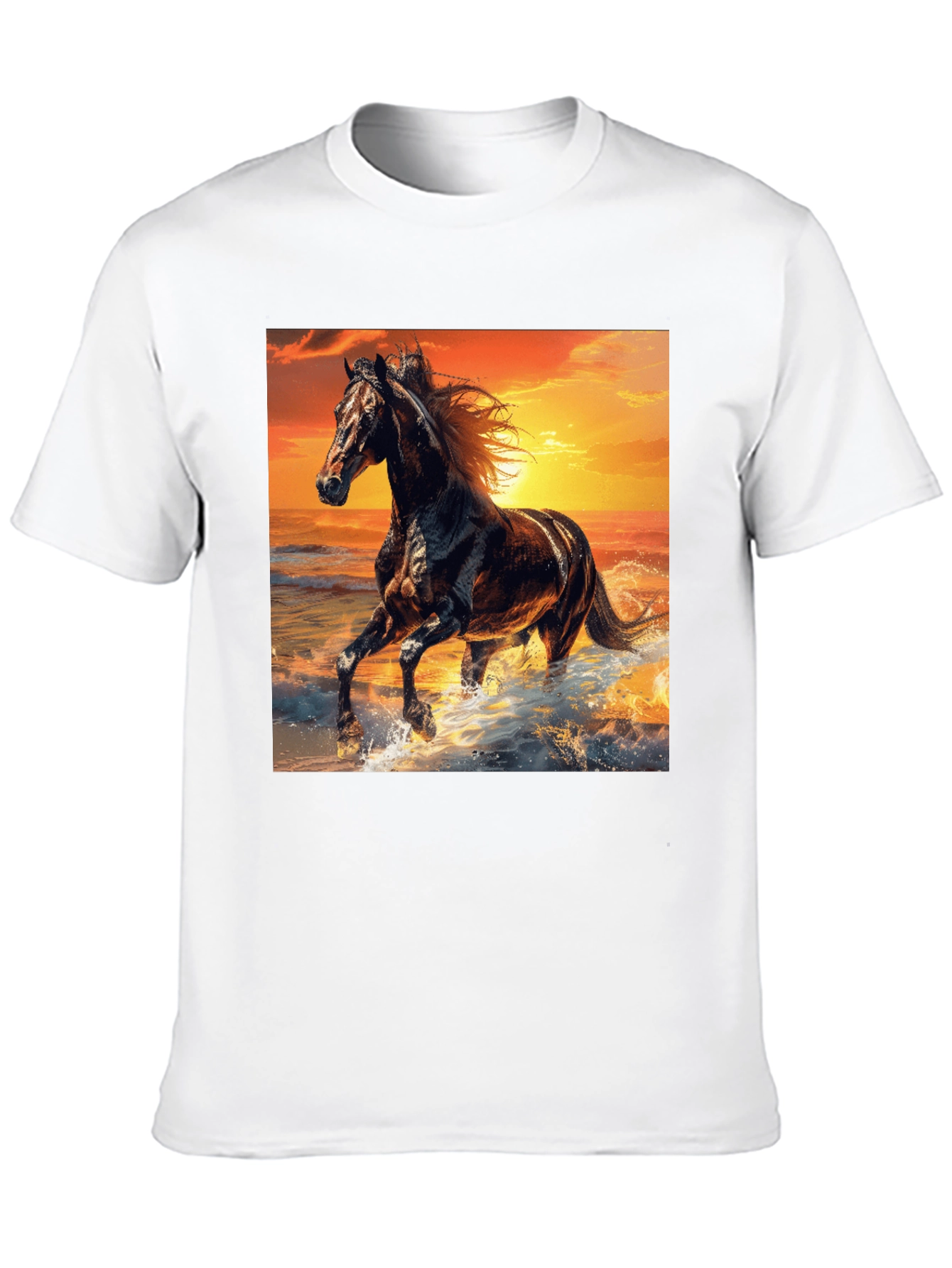 Majestic Horse Sunset Graphic Tee
