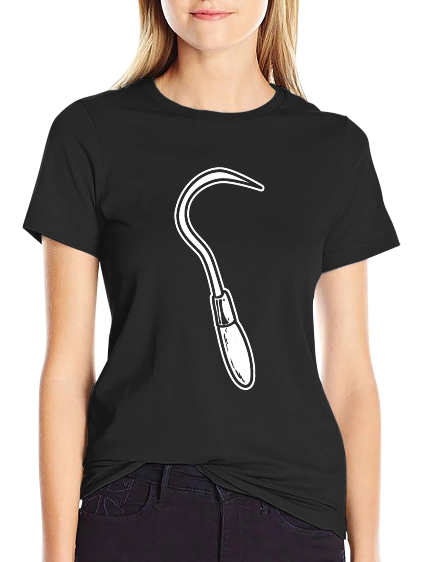 Sickle Graphic Tee - Edgy Black T-Shirt