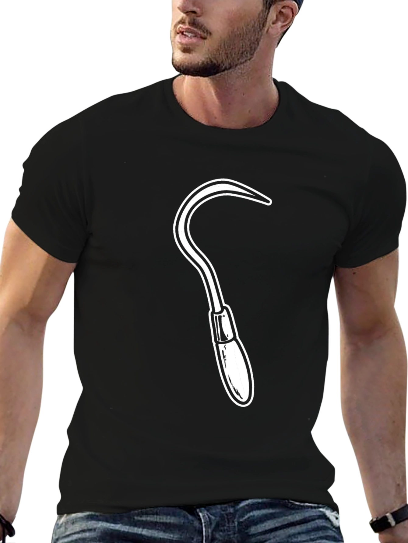 Sickle Graphic Tee - Edgy Black T-Shirt