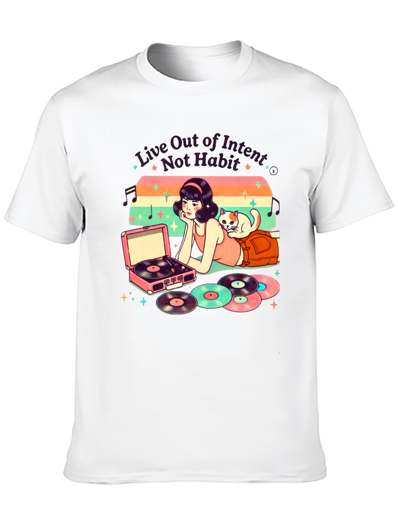 Retro Music T-Shirt - Live Out of Intent