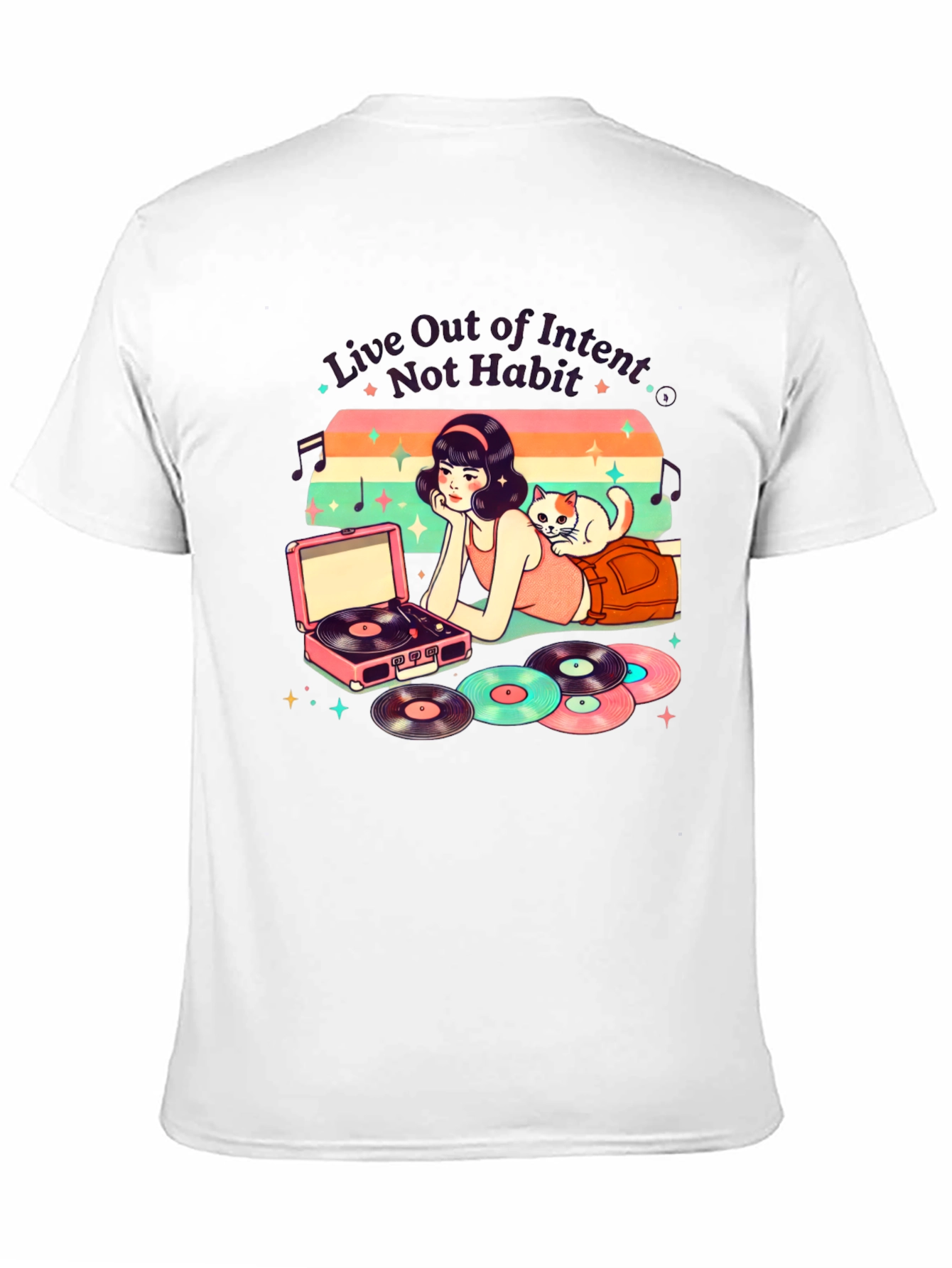 Retro Music T-Shirt - Live Out of Intent