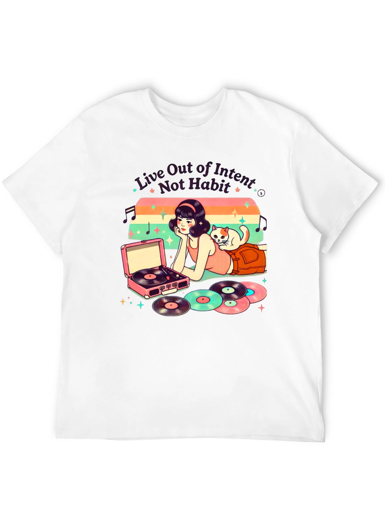 Retro Music T-Shirt - Live Out of Intent