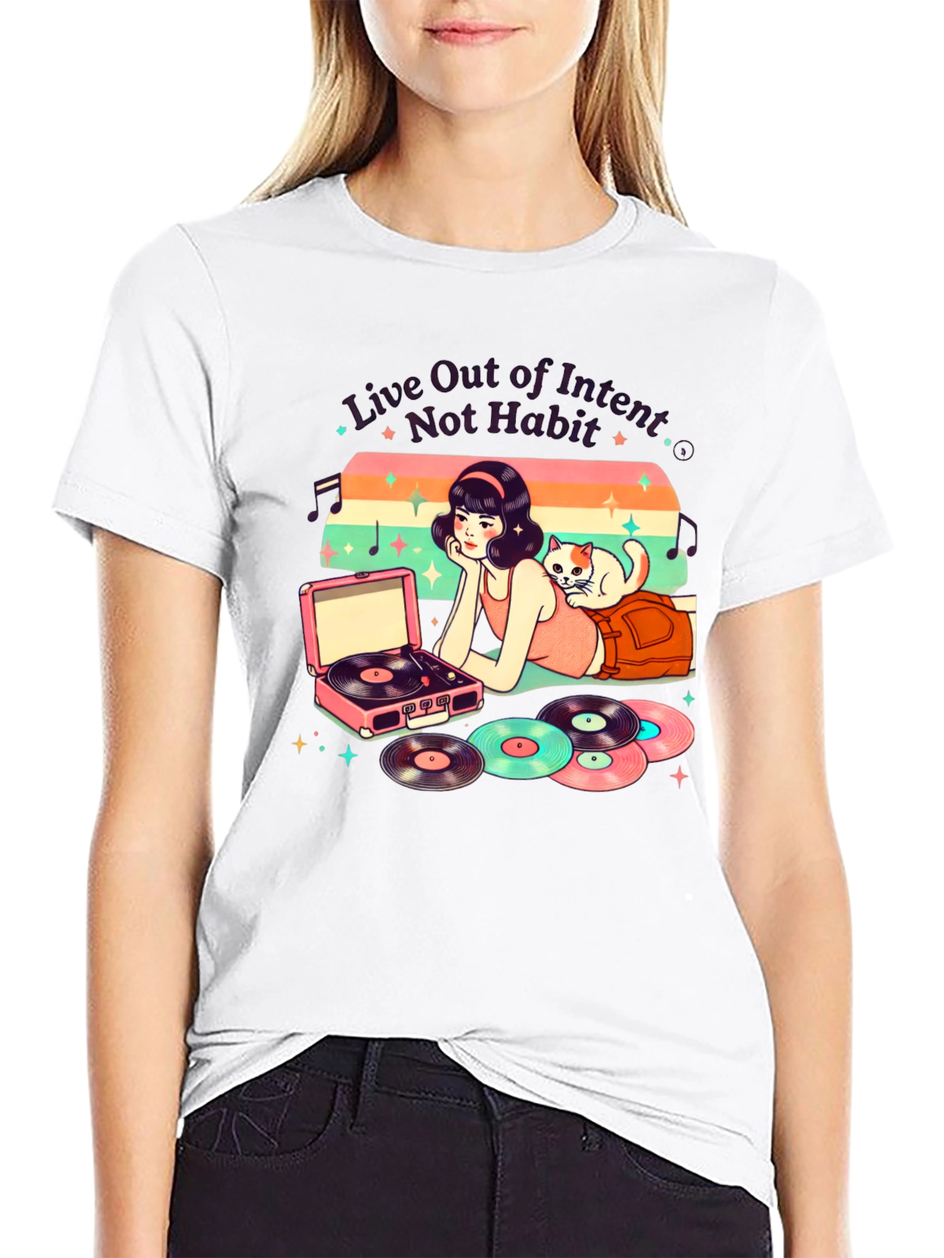 Retro Music T-Shirt - Live Out of Intent