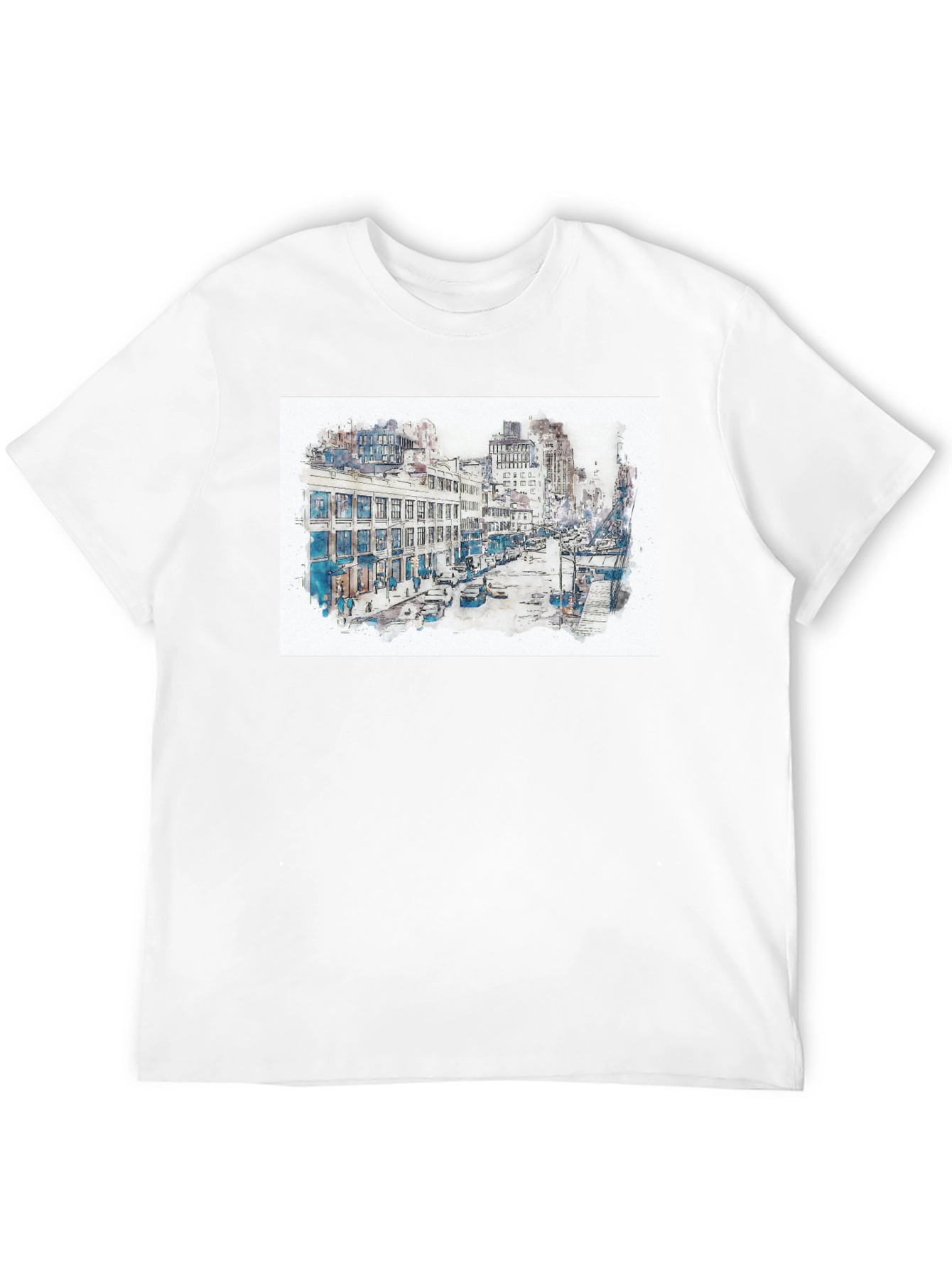 Urban Sketch Graphic Tee - Mens Black T-Shirt