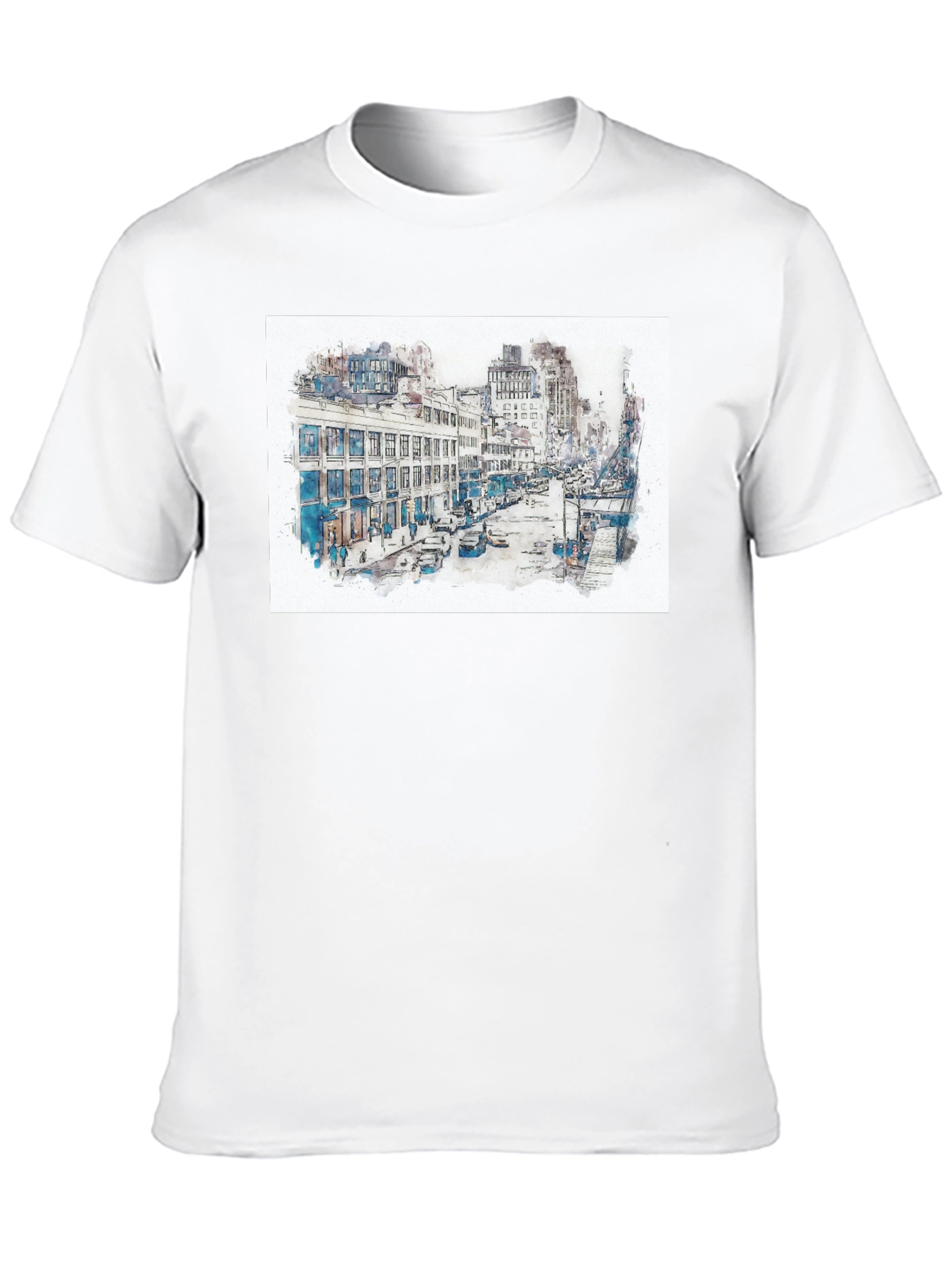 Urban Sketch Graphic Tee - Mens Black T-Shirt
