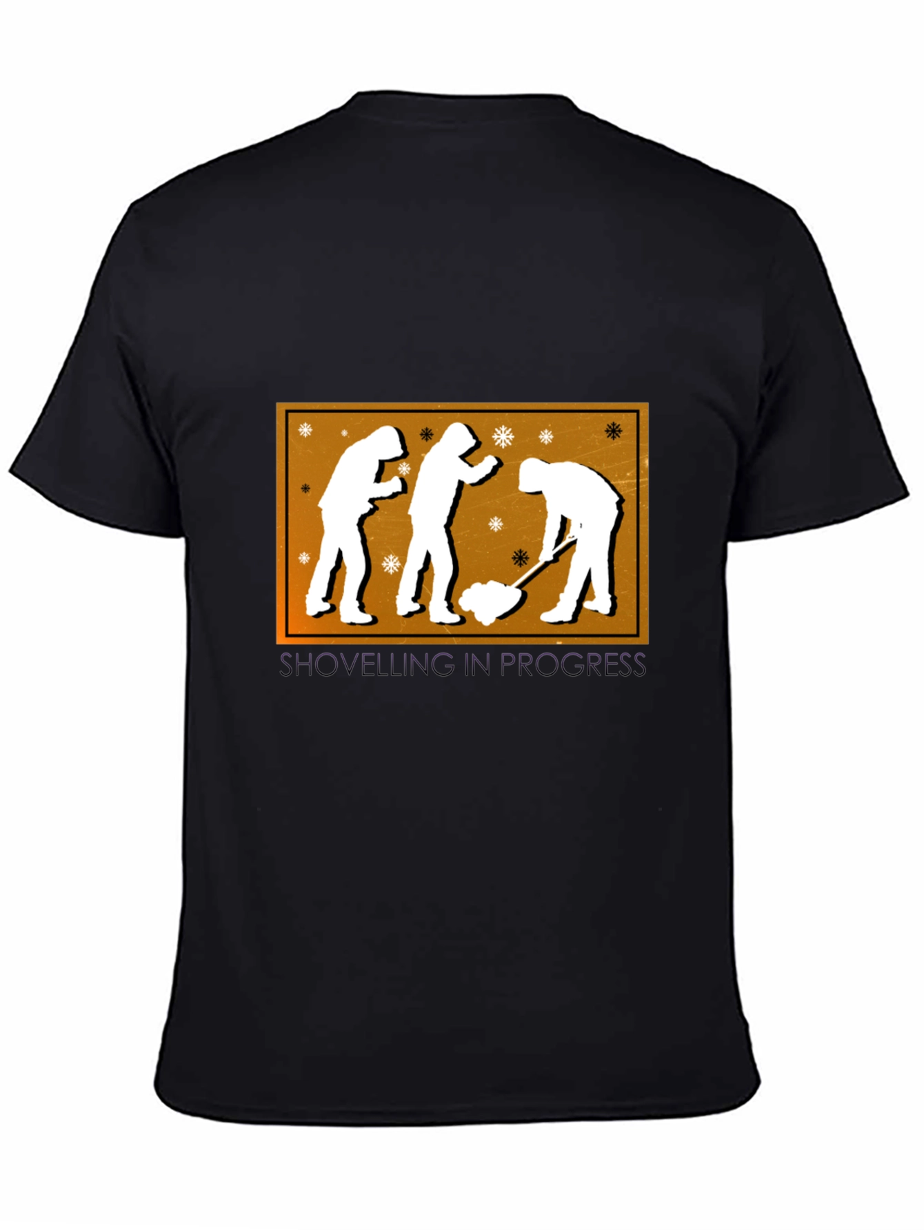 Shoveling in Progress Black Graphic Tee