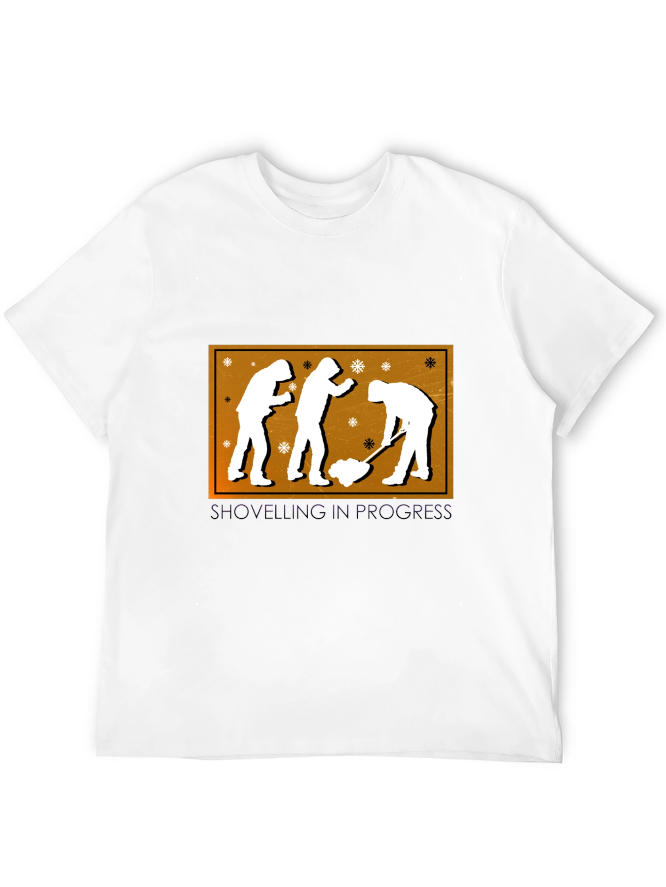 Shoveling in Progress Black Graphic Tee