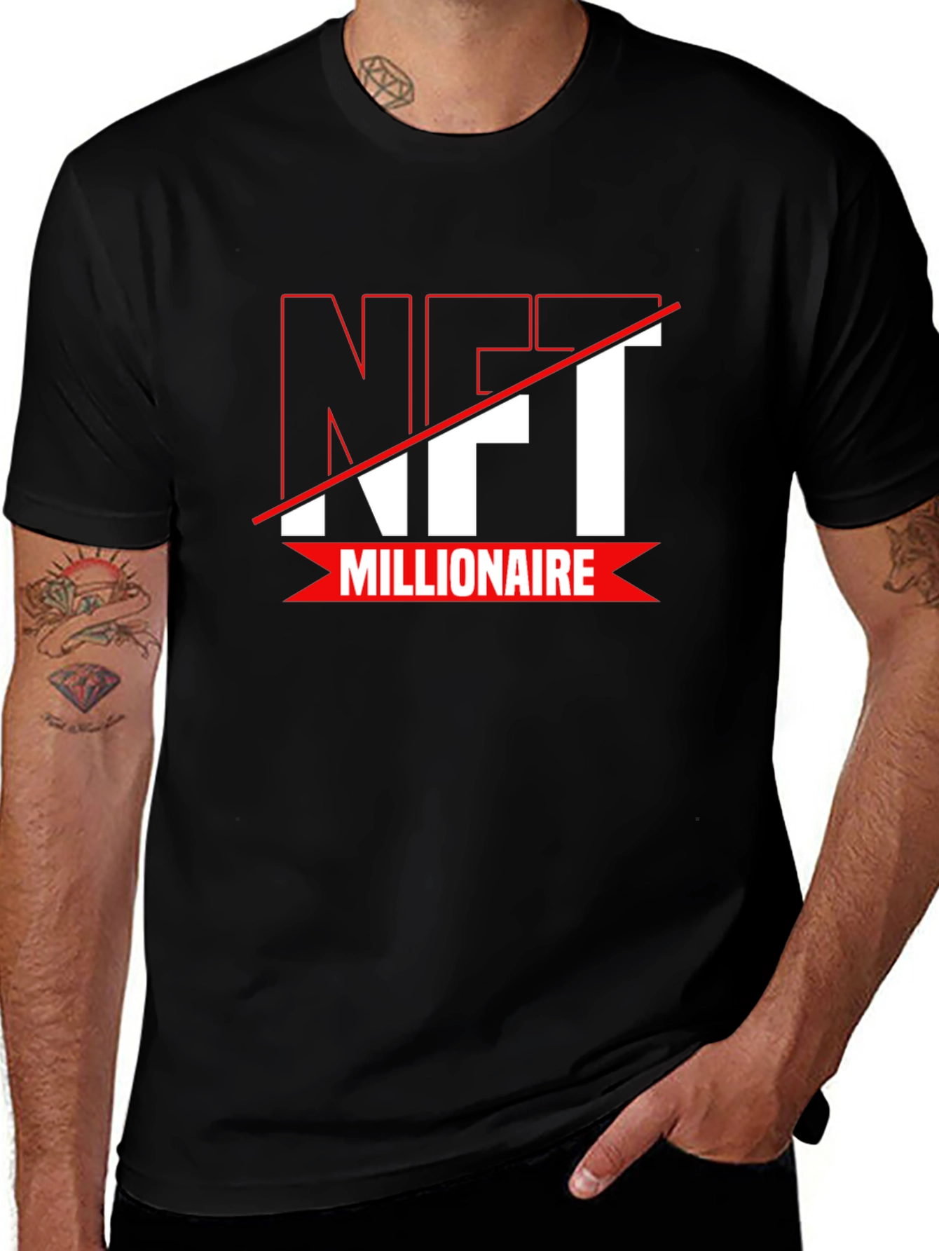 NFT Millionaire Black T-Shirt - Crypto Fashion