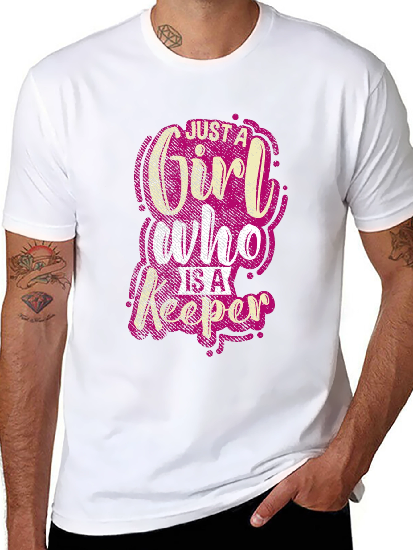 Just A Girl Who Is A Keeper Black T-Shirt