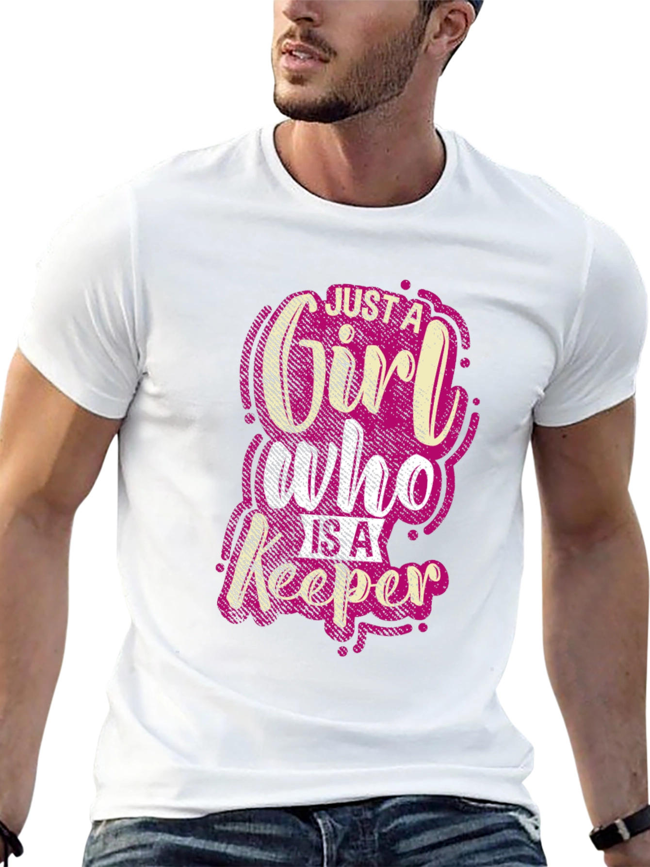 Just A Girl Who Is A Keeper Black T-Shirt