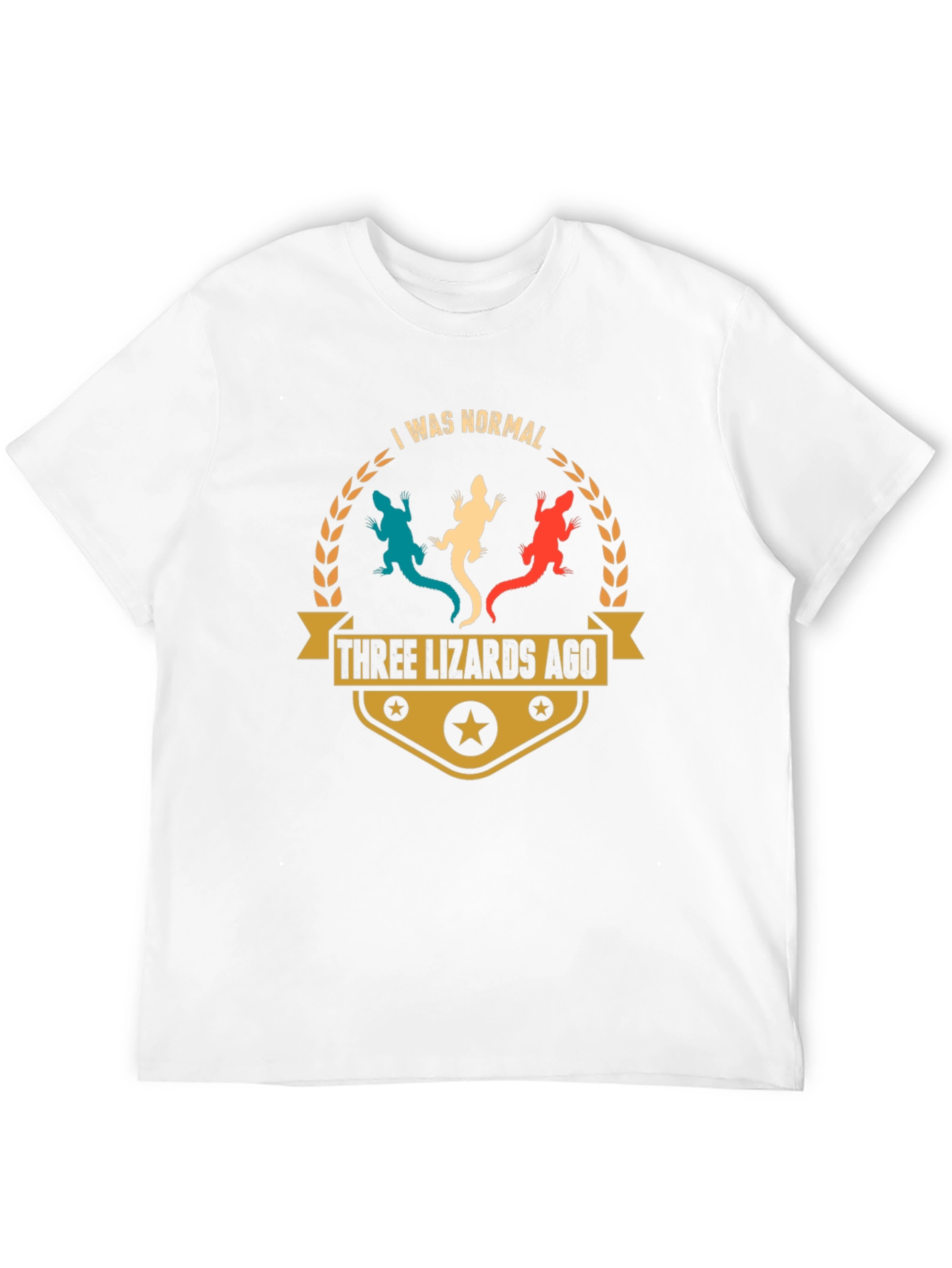 Three Lizards Ago T-Shirt Funny Reptile Pet Lover Tee