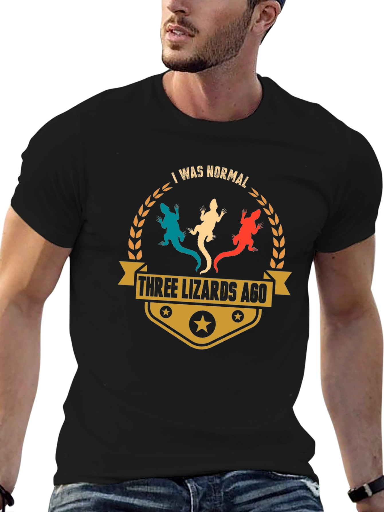 Three Lizards Ago T-Shirt Funny Reptile Pet Lover Tee