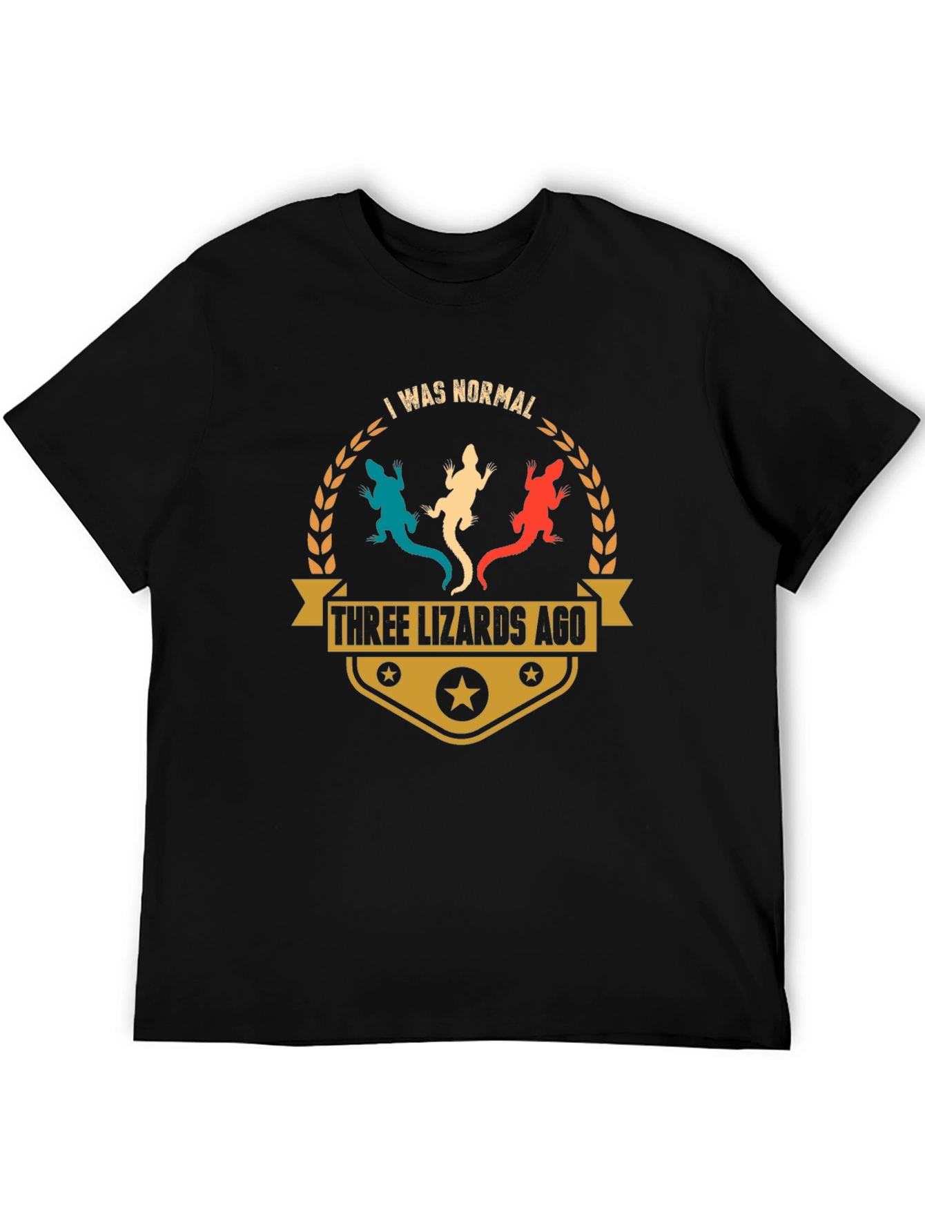 Three Lizards Ago T-Shirt Funny Reptile Pet Lover Tee