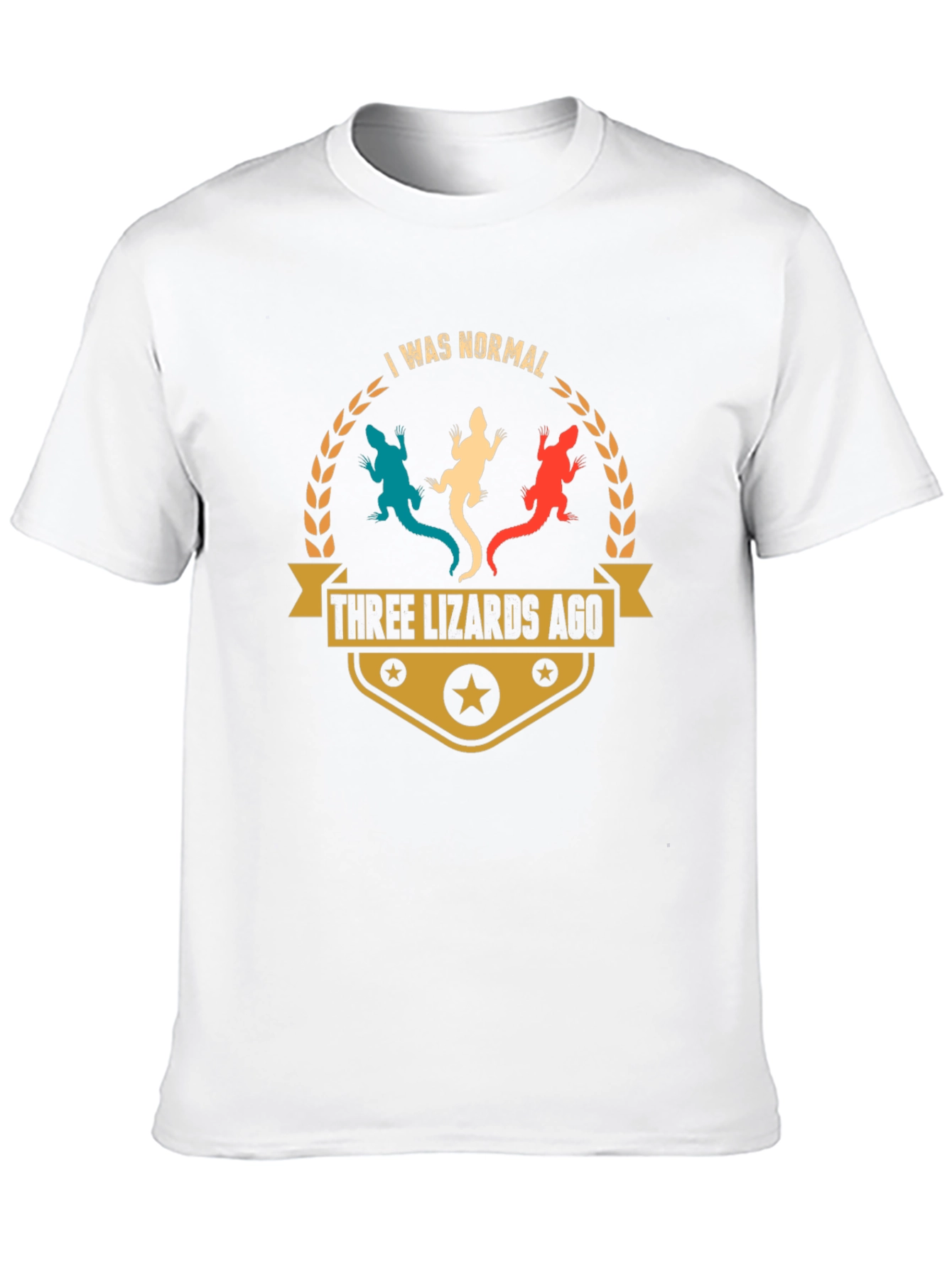 Three Lizards Ago T-Shirt Funny Reptile Pet Lover Tee