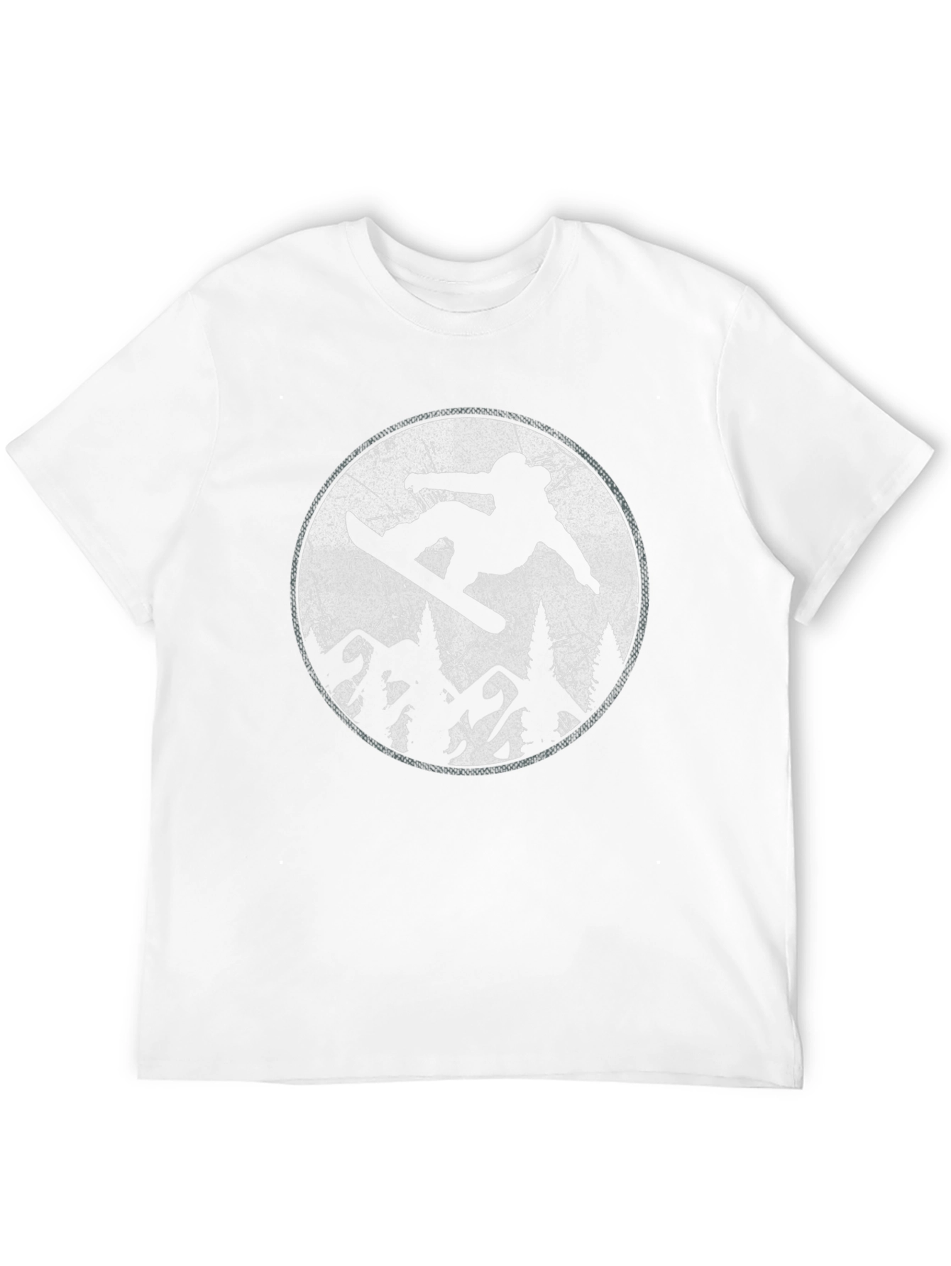 Snowboarder Graphic Tee - Black Mountain Design T-Shirt