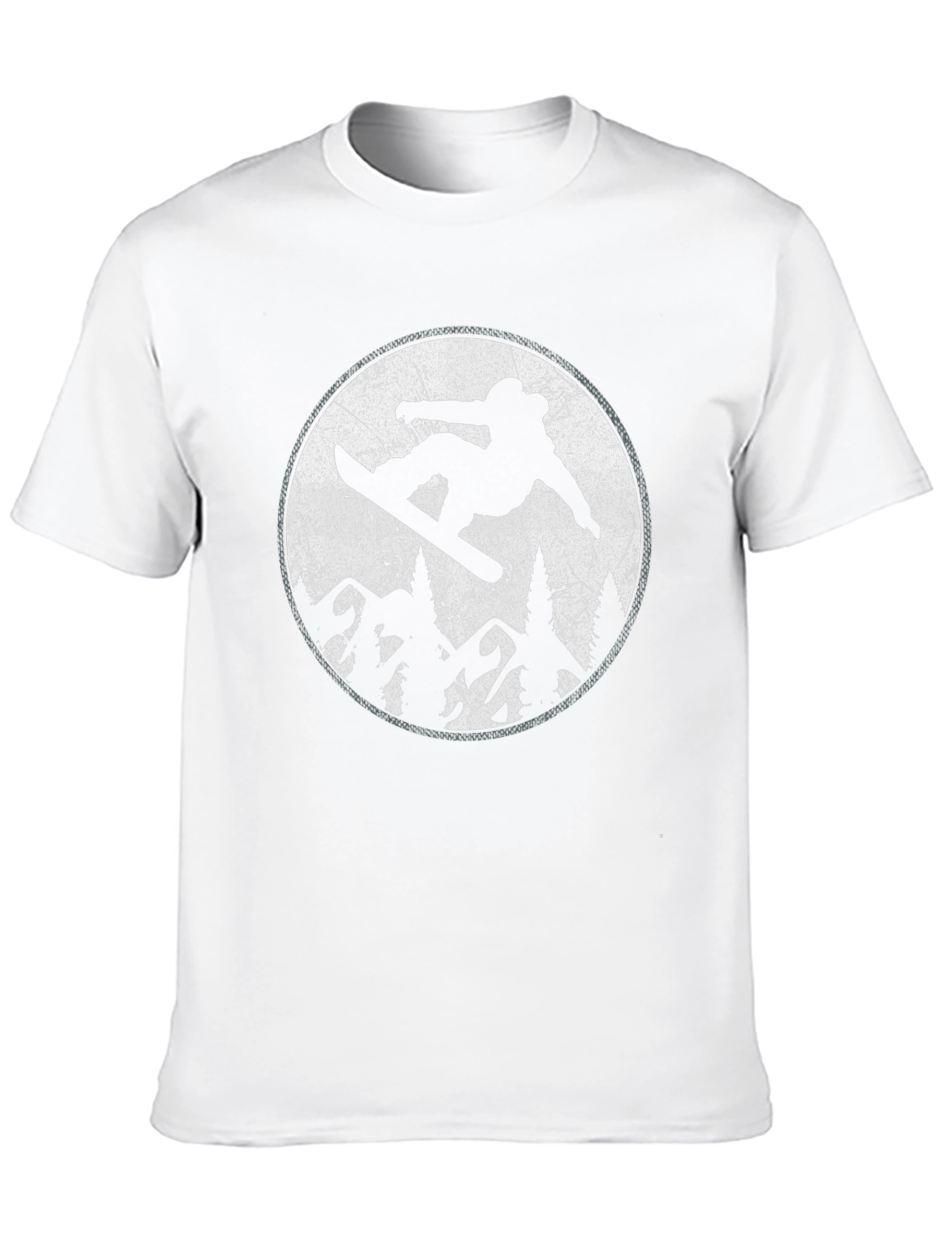Snowboarder Graphic Tee - Black Mountain Design T-Shirt