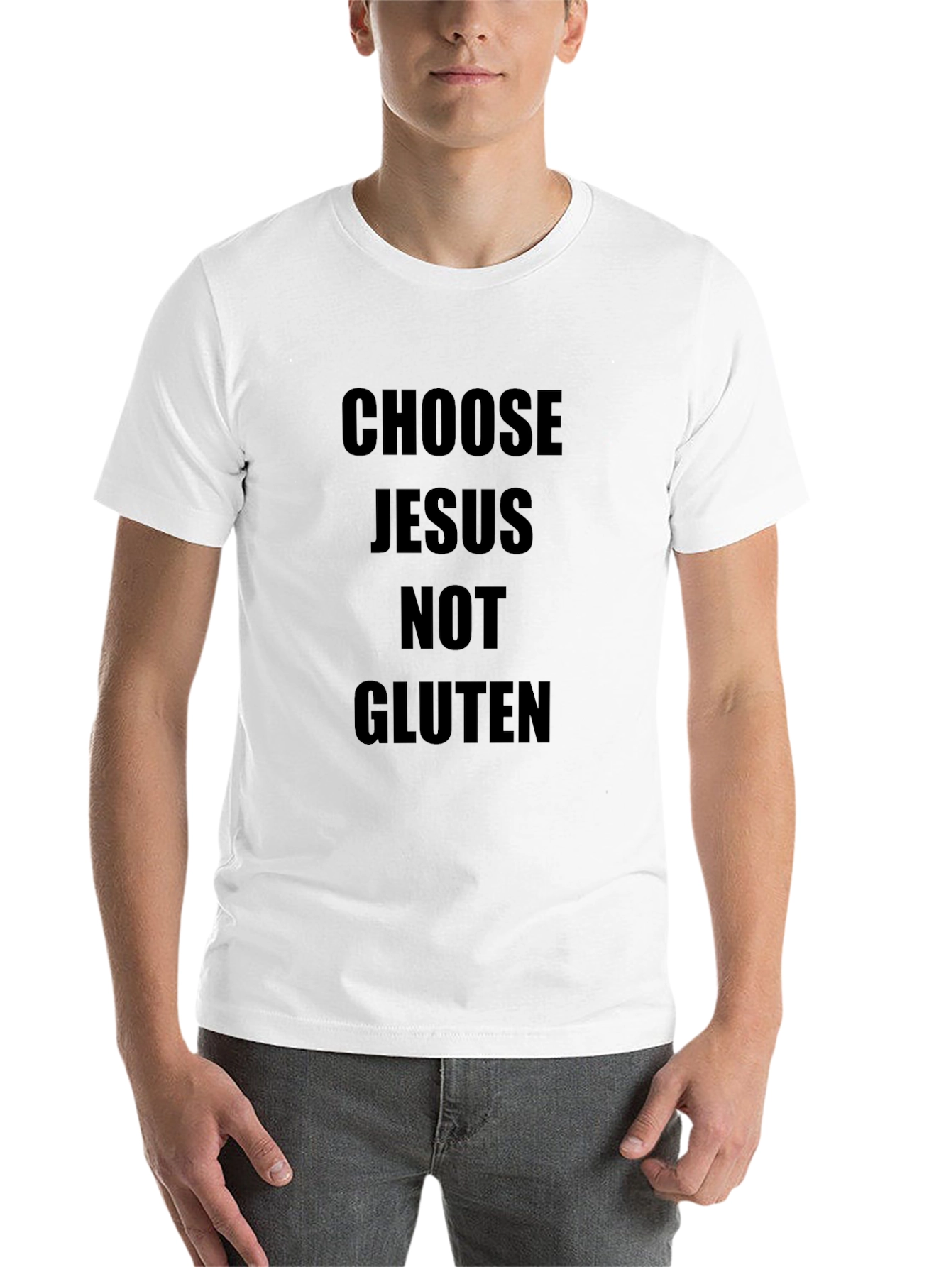 Choose Jesus Not Gluten Black T-Shirt