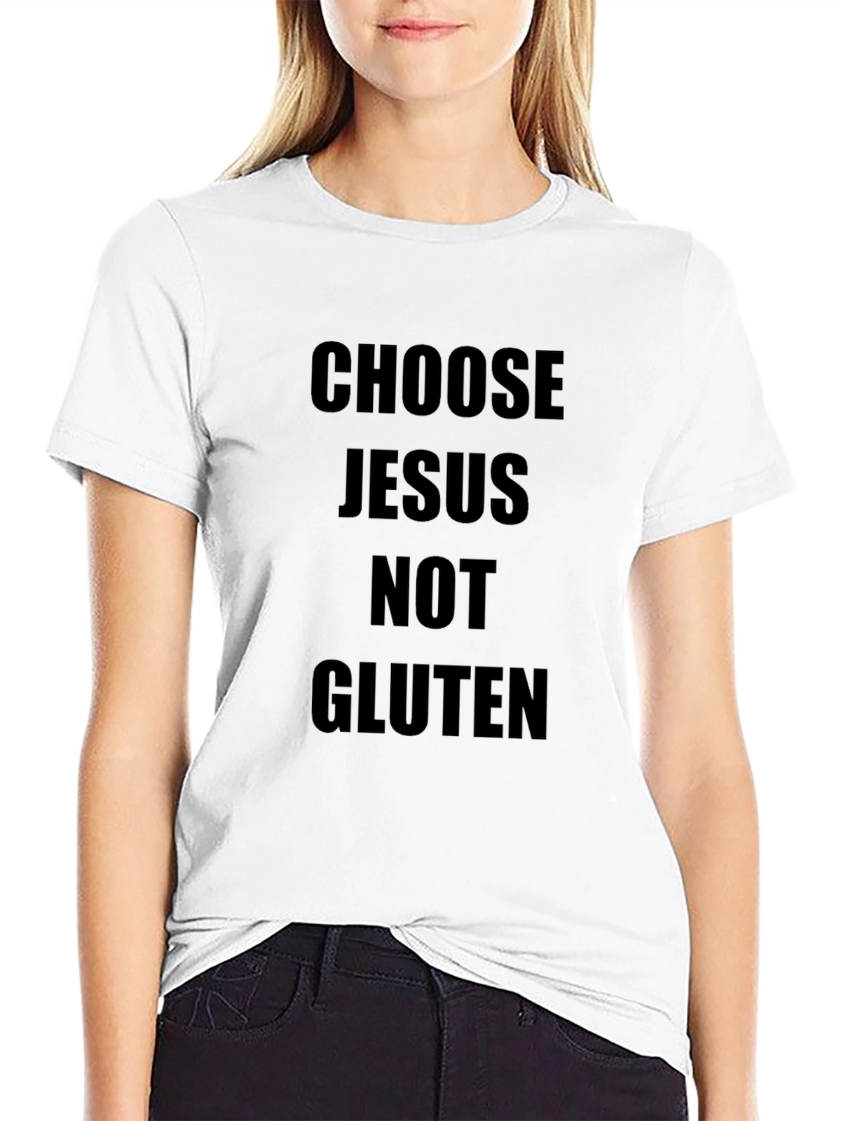 Choose Jesus Not Gluten Black T-Shirt