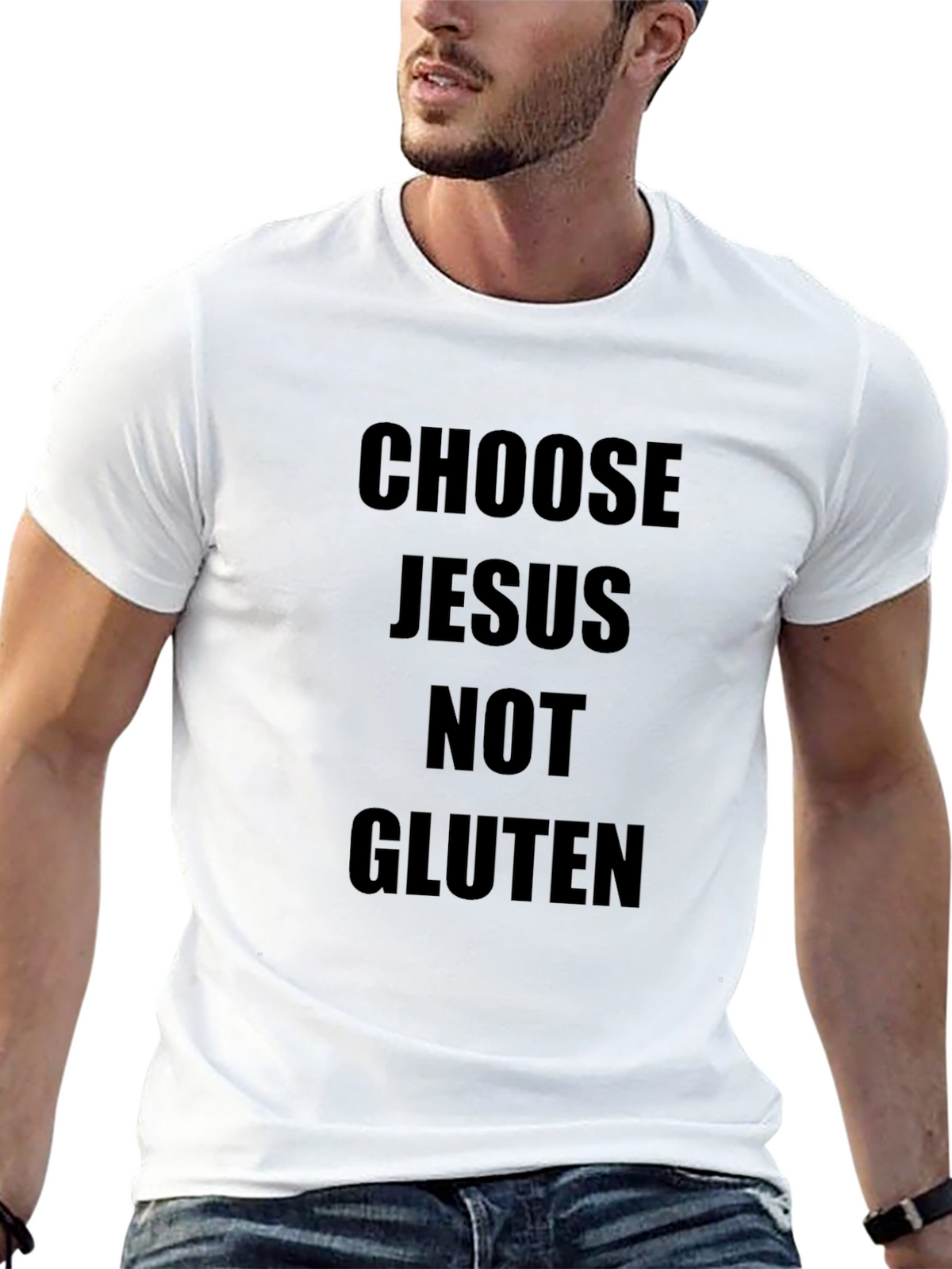 Choose Jesus Not Gluten Black T-Shirt