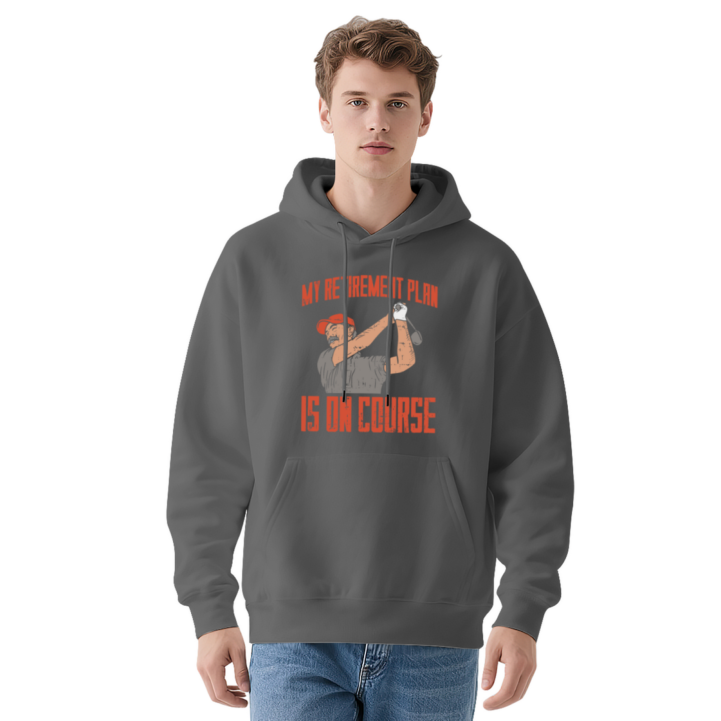 My Retirement Plan Is On Course Golf Lover White Hoodie, Relaxed Comfort Casual Top