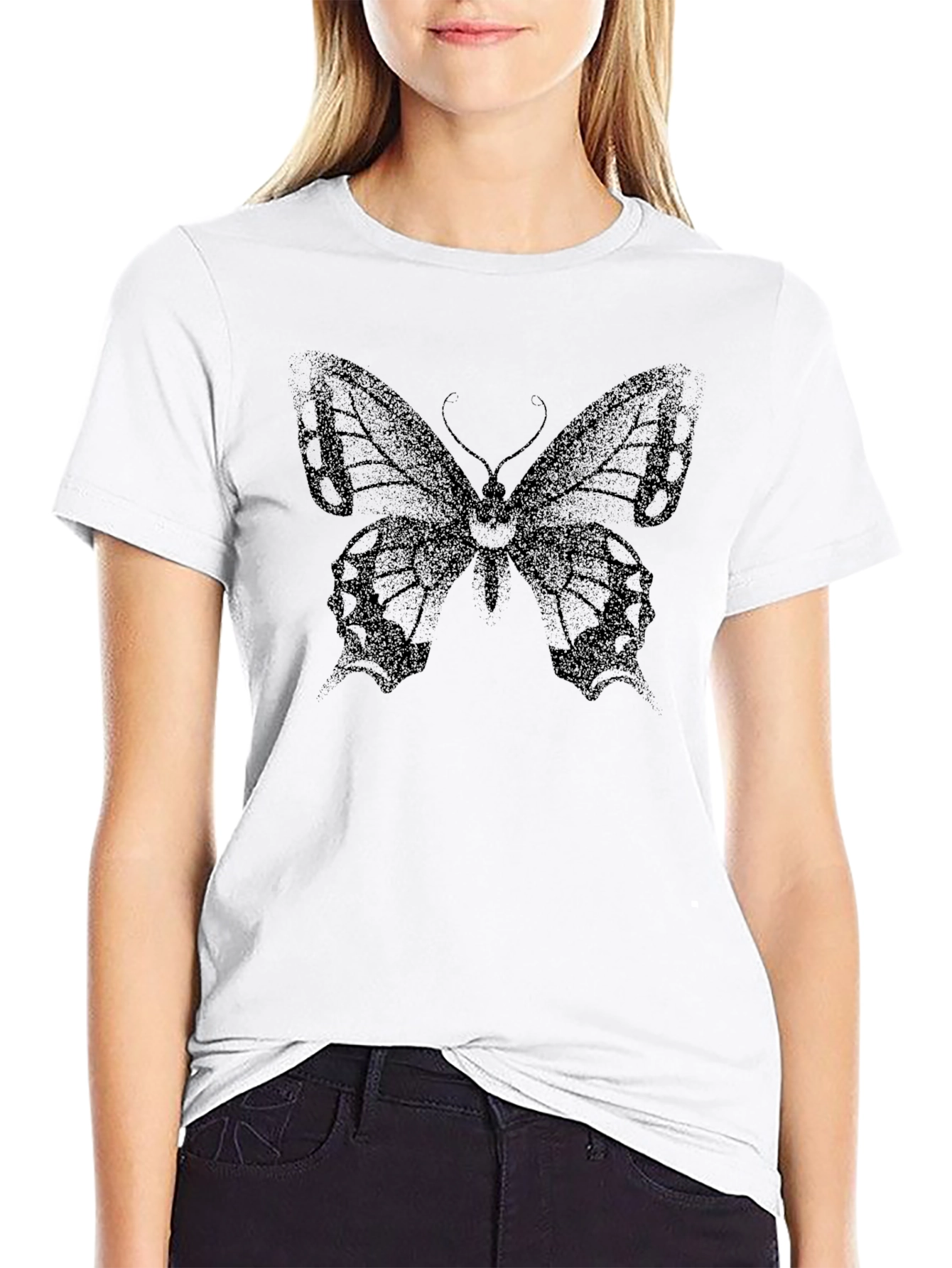 Butterfly Graphic Tee - Classic Black T-Shirt
