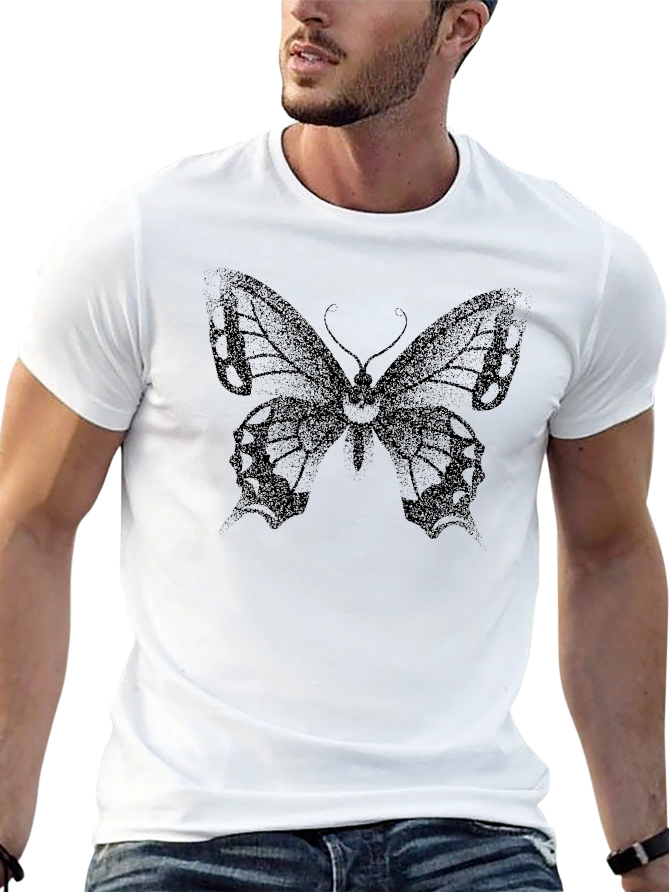 Butterfly Graphic Tee - Classic Black T-Shirt