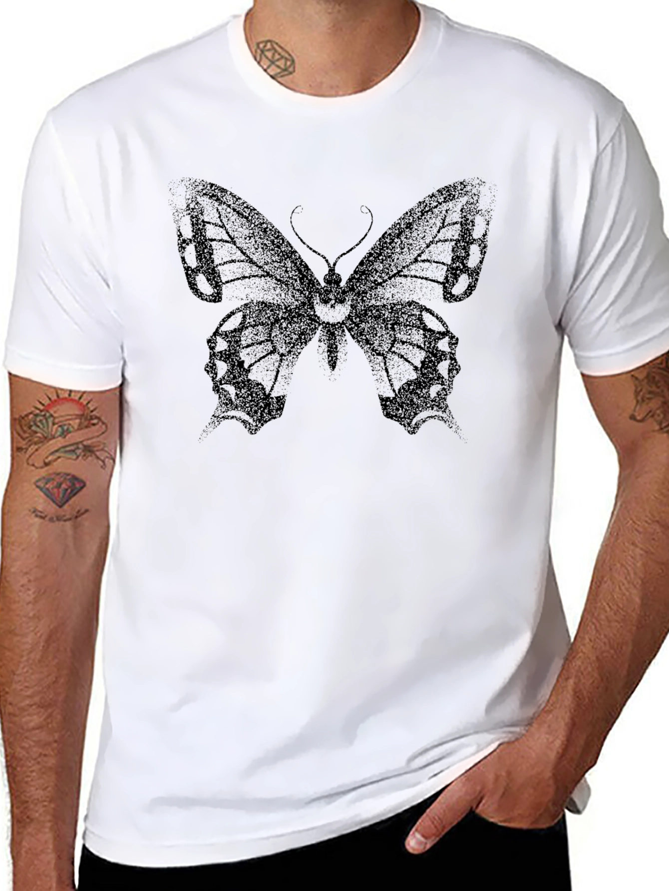 Butterfly Graphic Tee - Classic Black T-Shirt