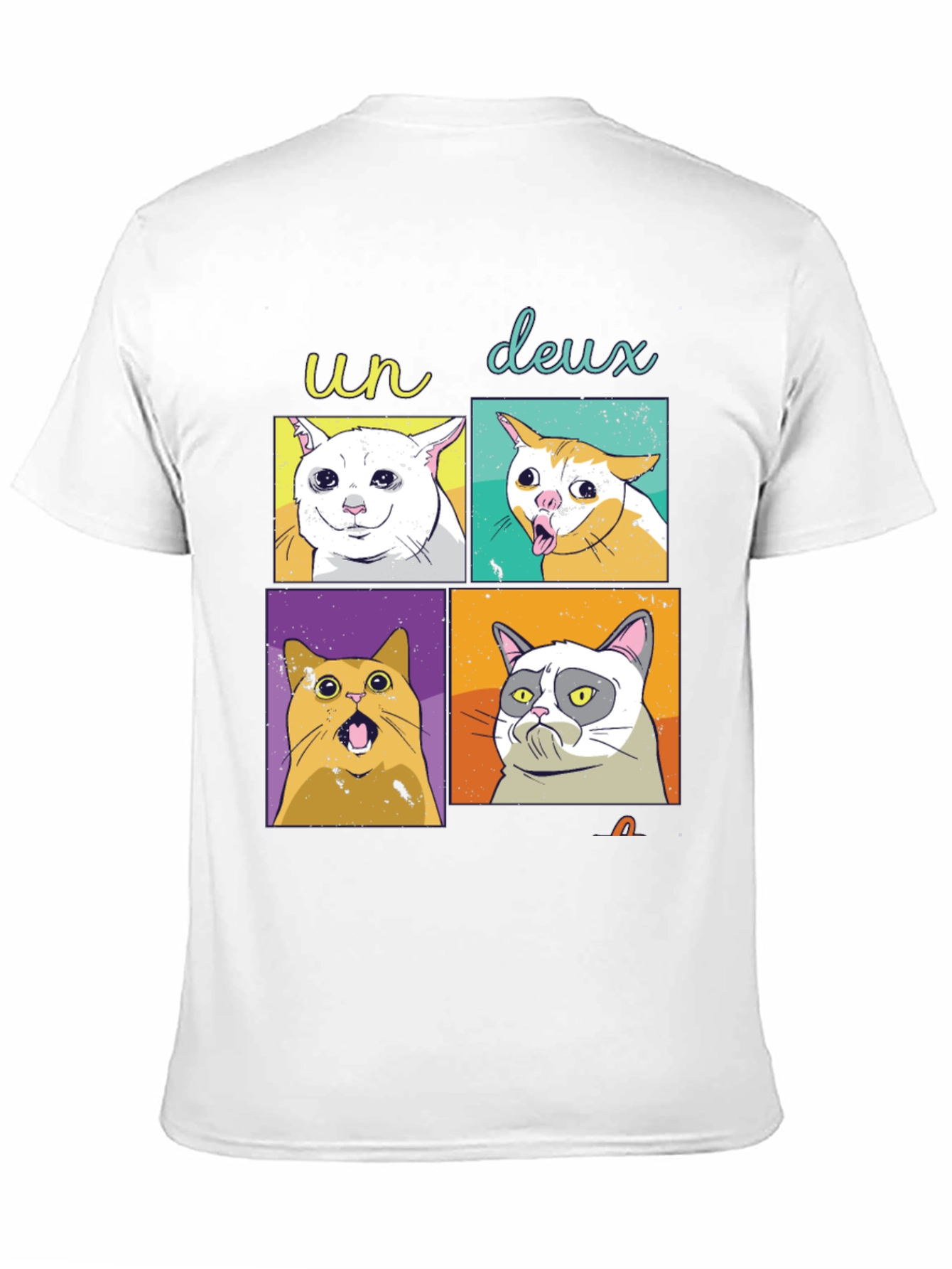 Meme Cats T-Shirt - Un Deux