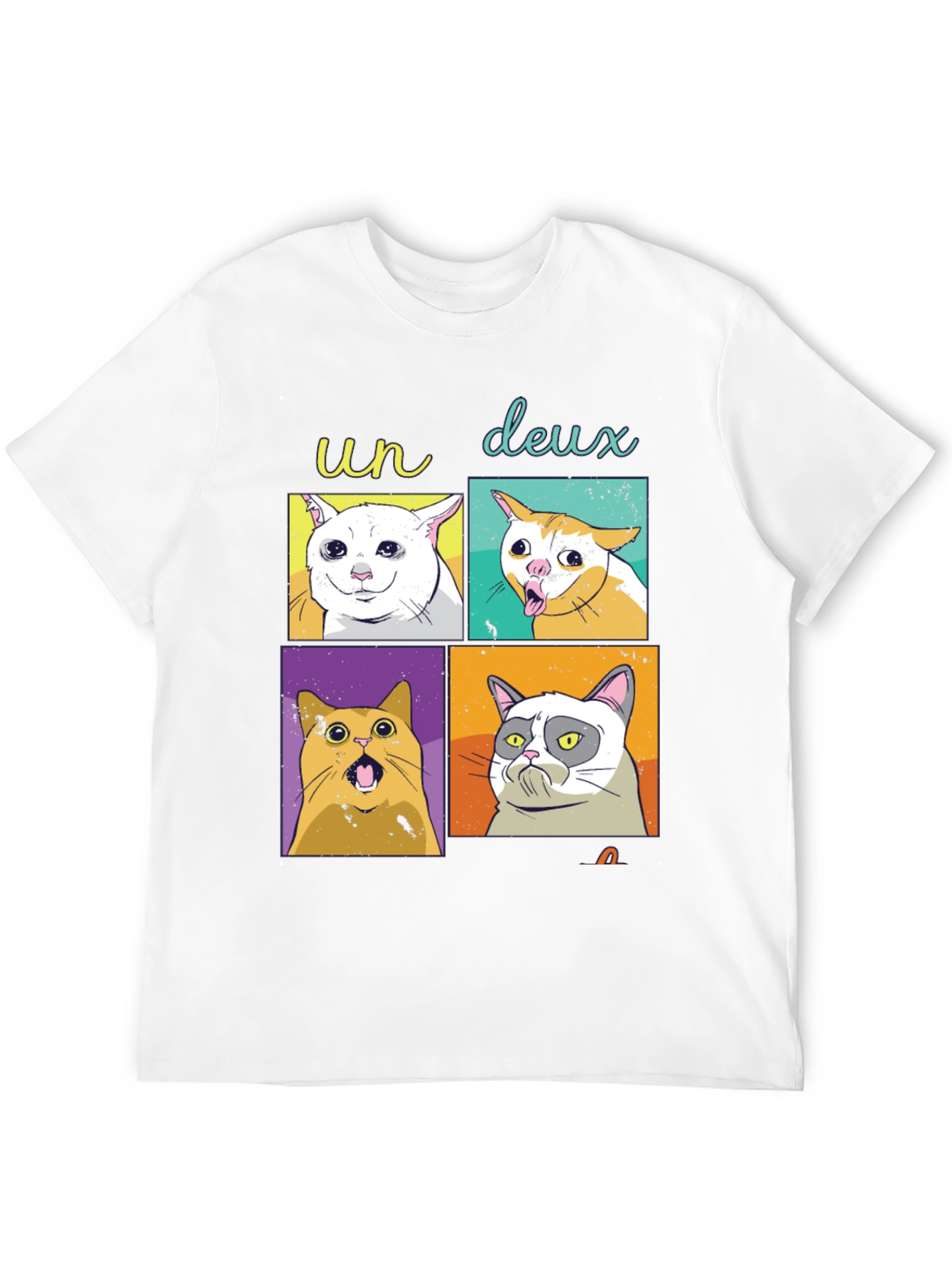 Meme Cats T-Shirt - Un Deux