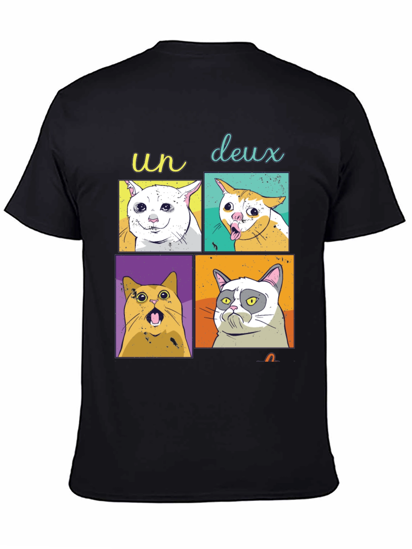 Meme Cats T-Shirt - Un Deux