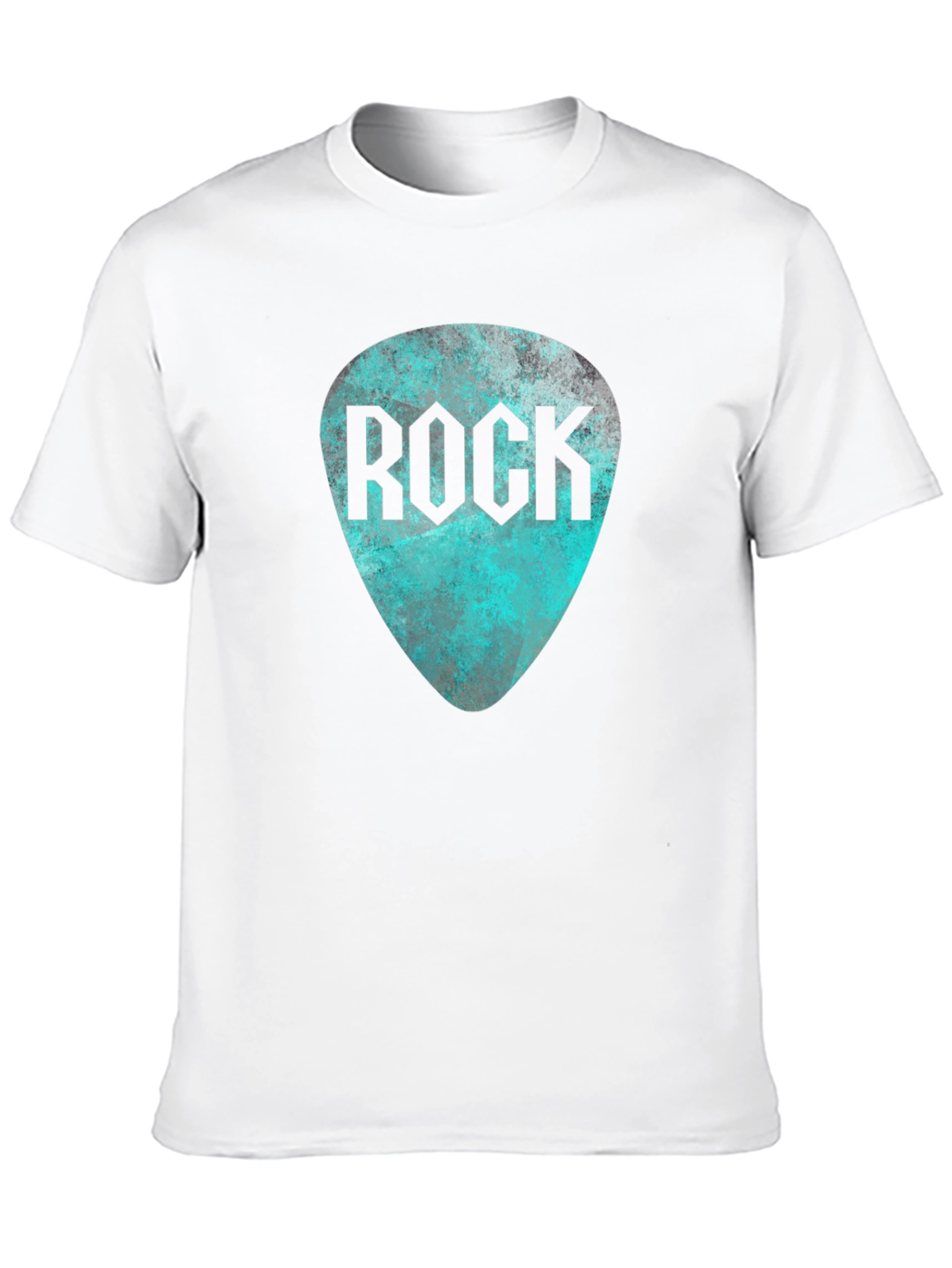 Rock Guitar Pick Tee - Black Graphic T-Shirt