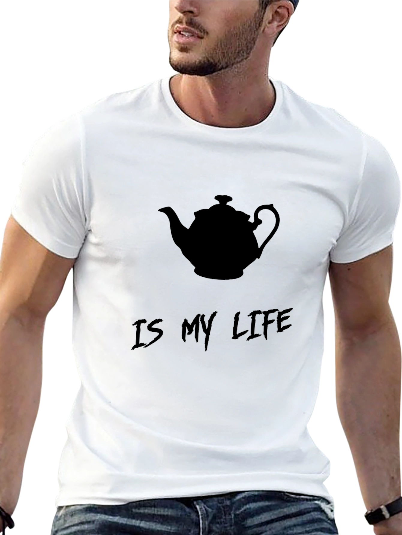 Tea Lovers Tee: Tea Is My Life Black T-Shirt