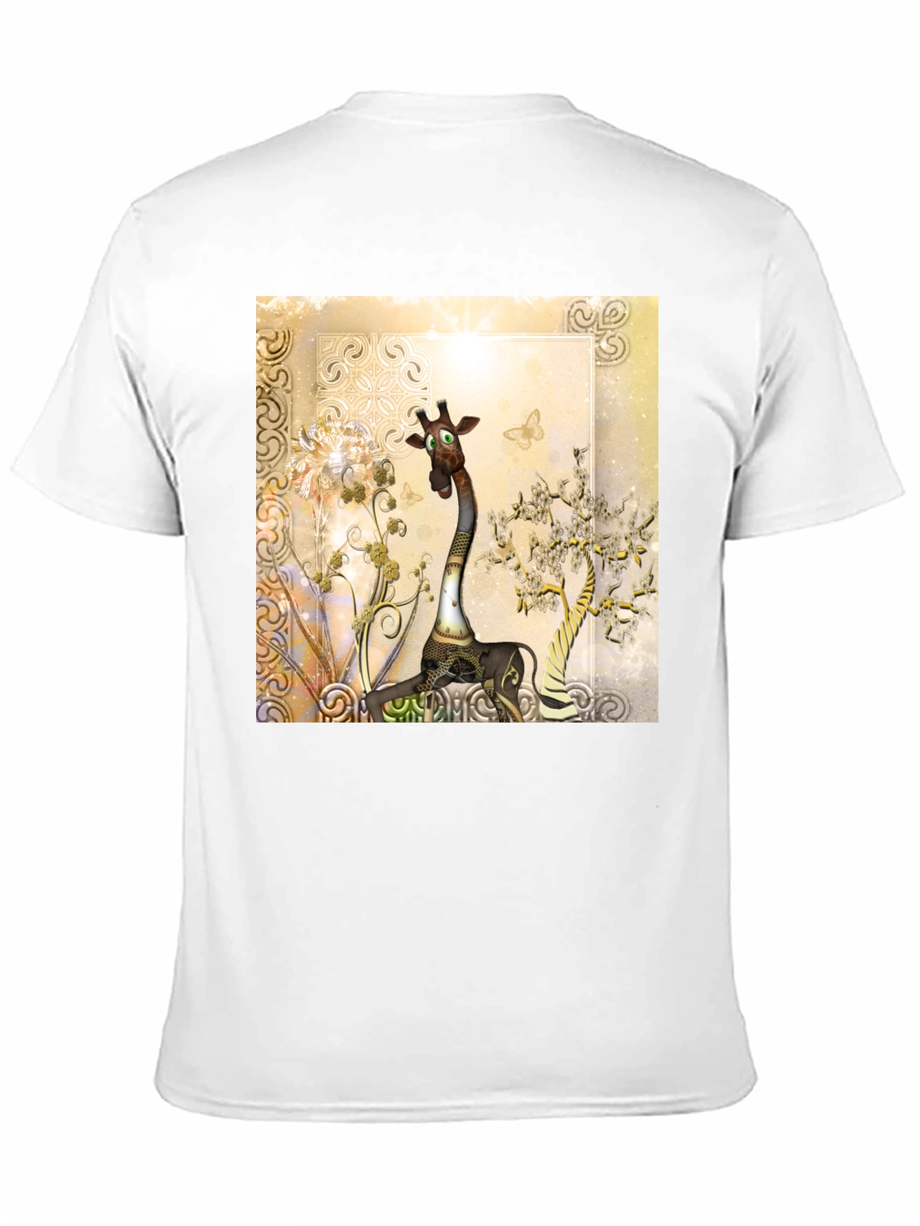 Whimsical Giraffe Art Tee - Unique Design