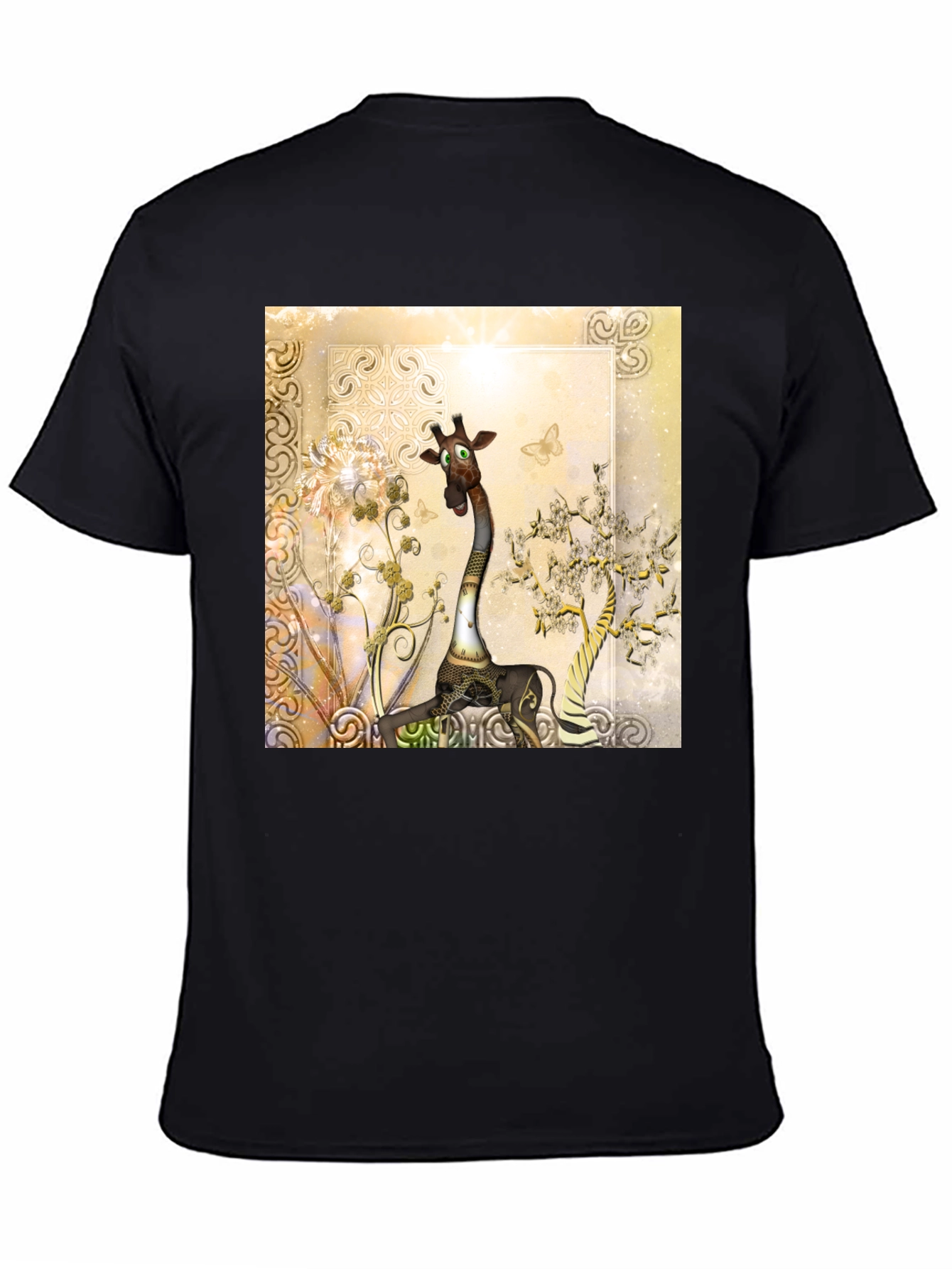 Whimsical Giraffe Art Tee - Unique Design