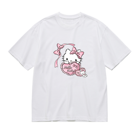 Popular Abstract Fashion Pattern Plus Size Women All-match Tee