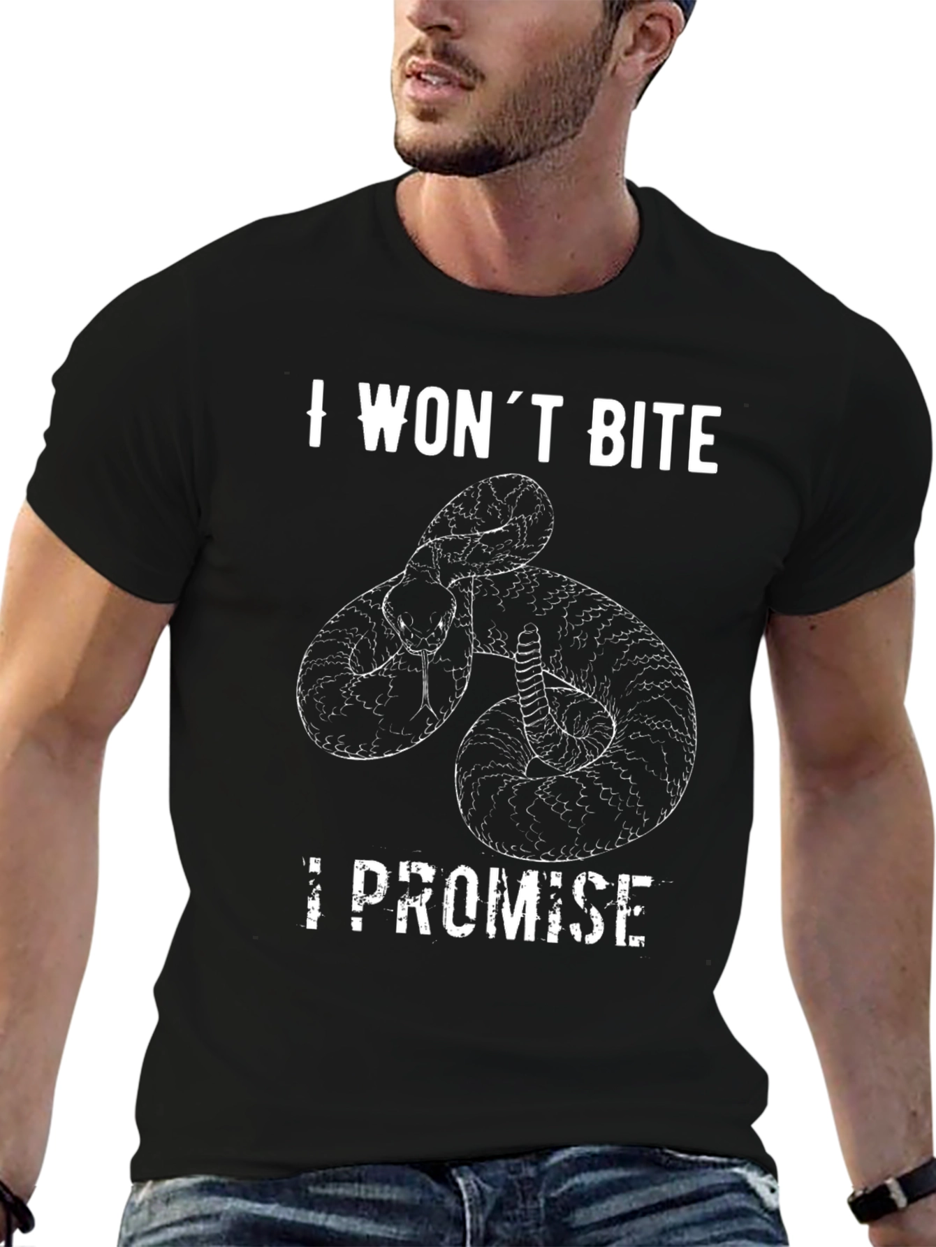 I Wont Bite Snake Graphic T-Shirt - Funny Tee