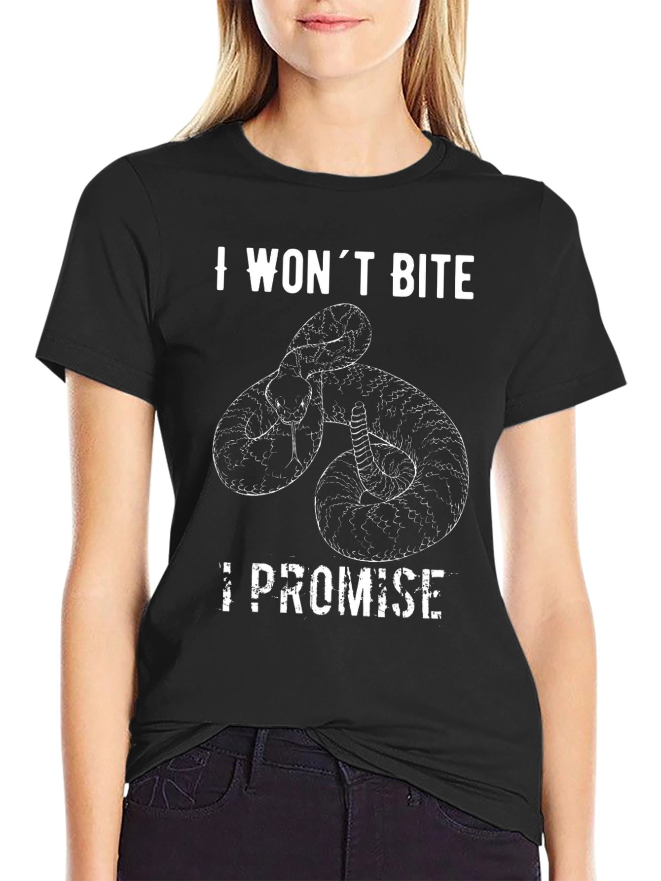 I Wont Bite Snake Graphic T-Shirt - Funny Tee