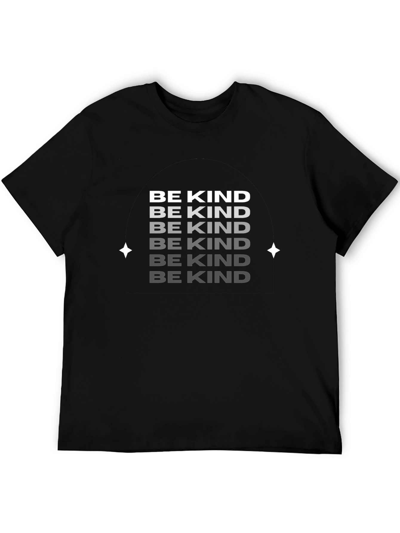 Be Kind Graphic Tee - Black Cotton Casual T-Shirt