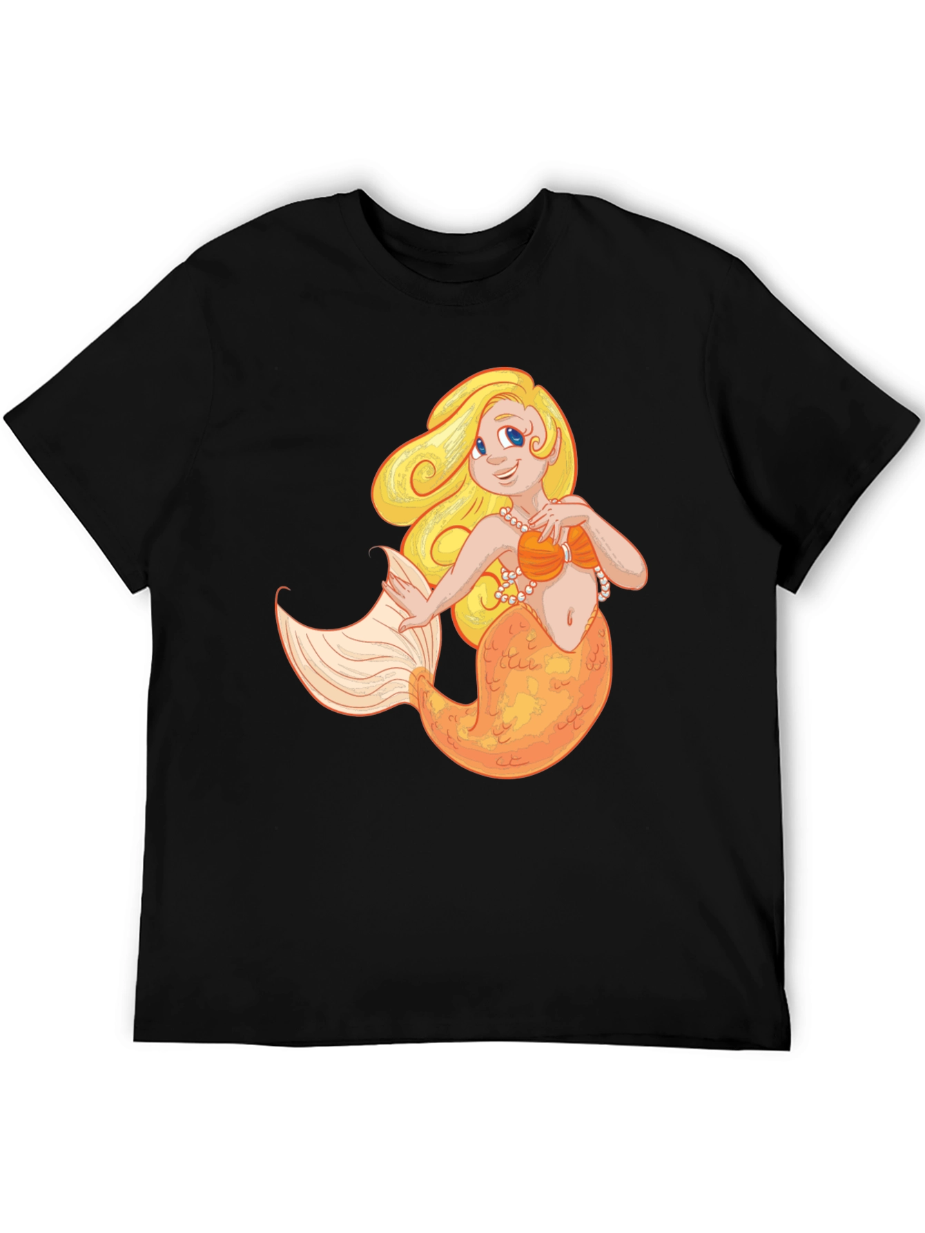Mermaid Graphic Black T-Shirt