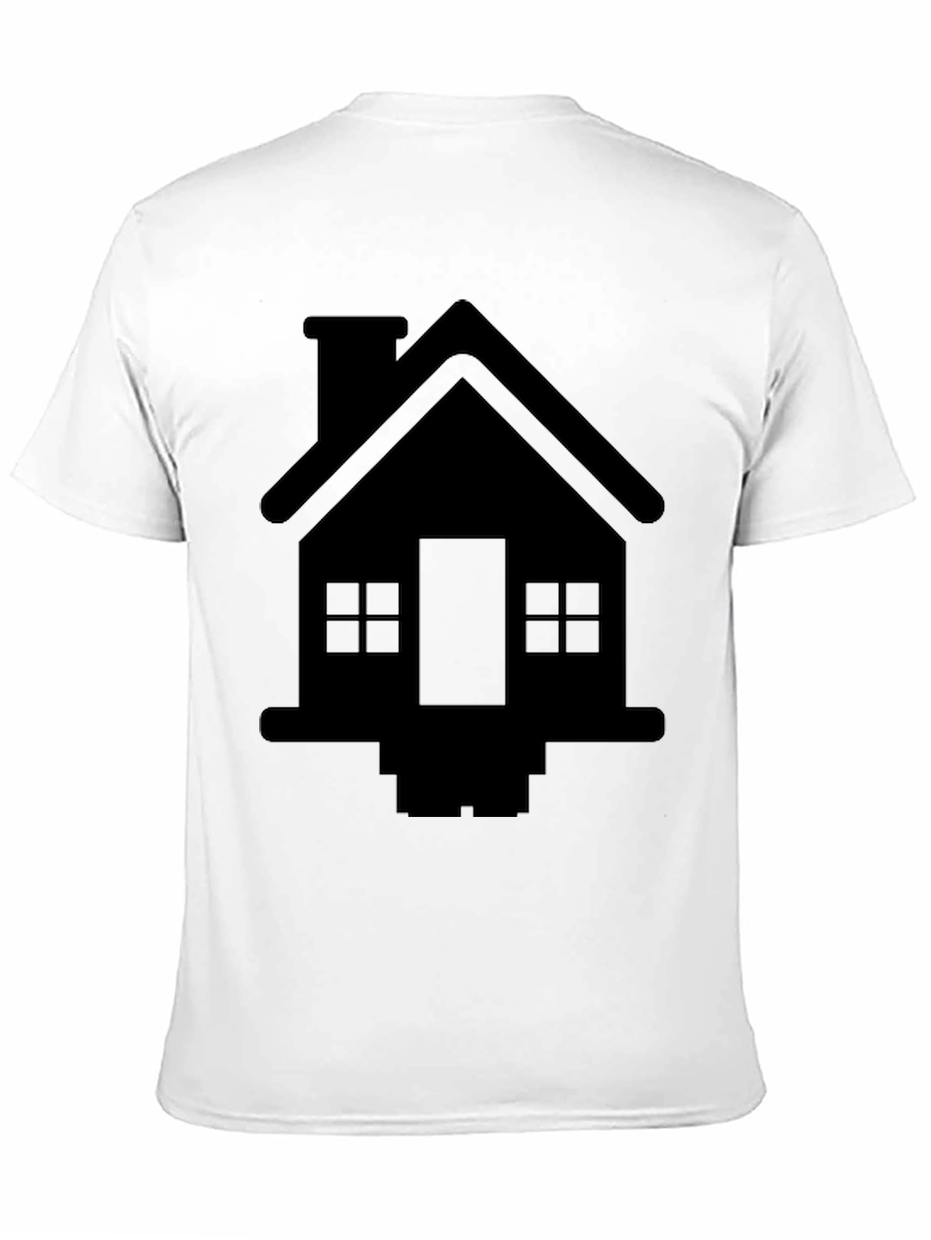 House Graphic Tee - Black Cotton Comfort