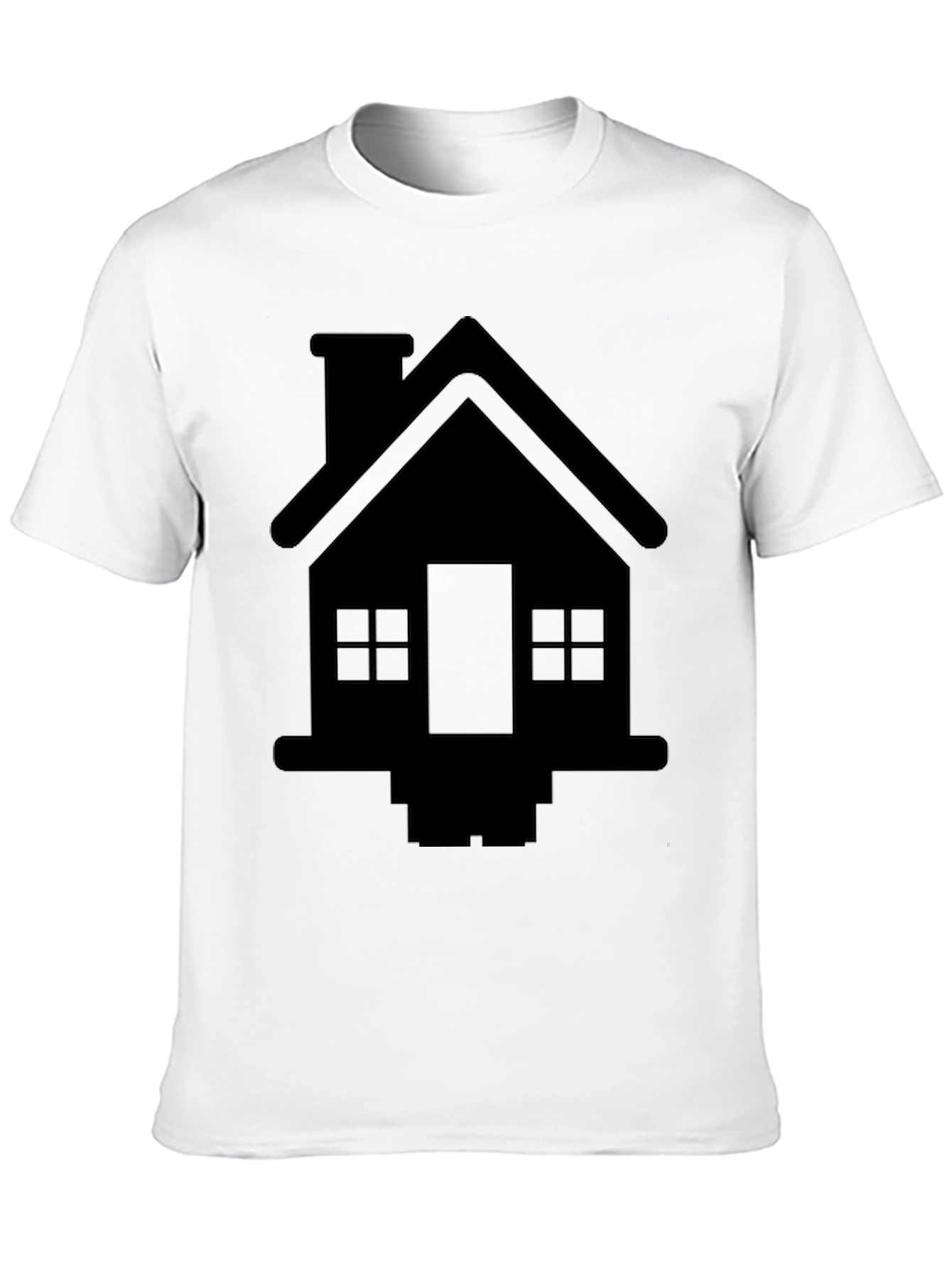 House Graphic Tee - Black Cotton Comfort
